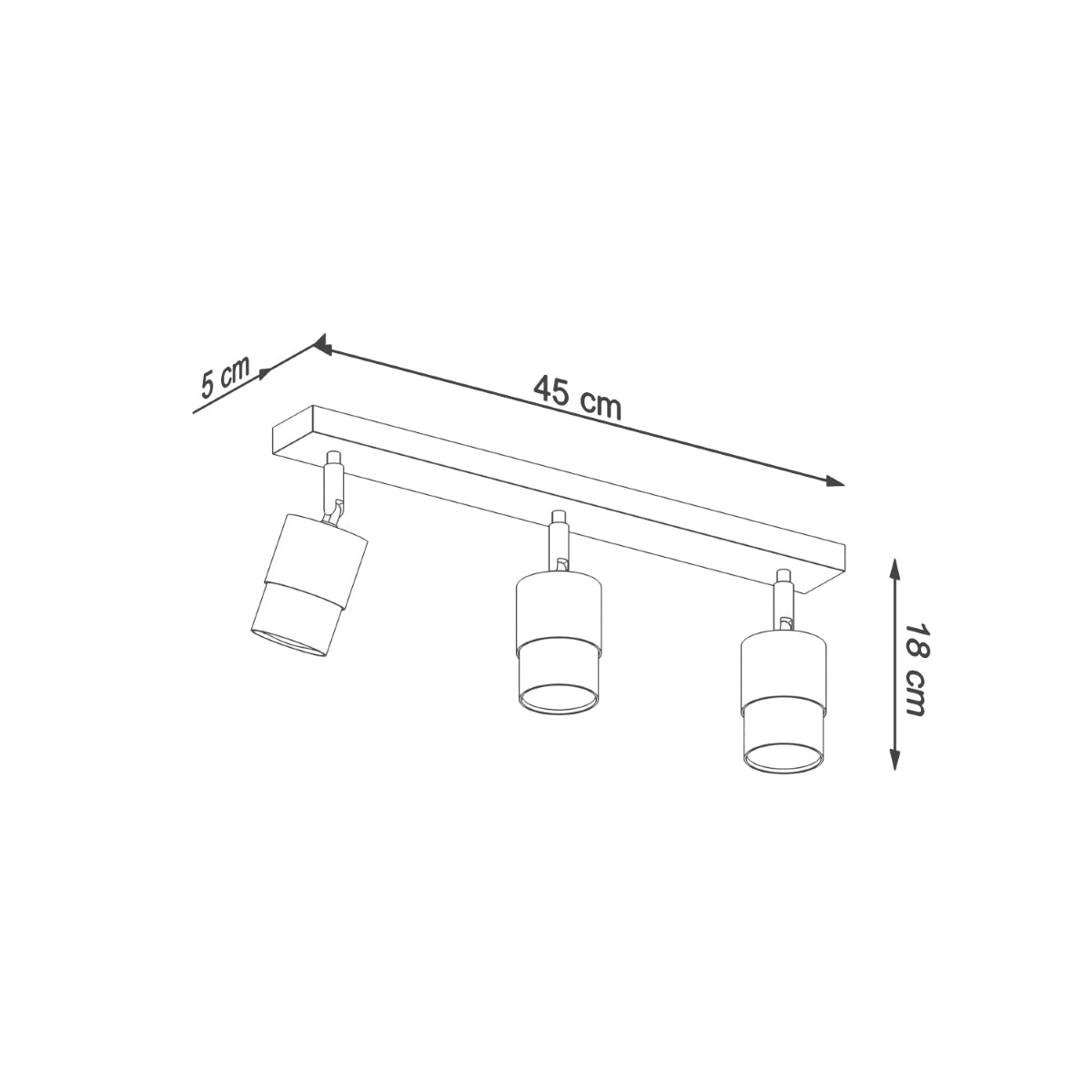 Ceiling lamp steel Nero modern Design GU10