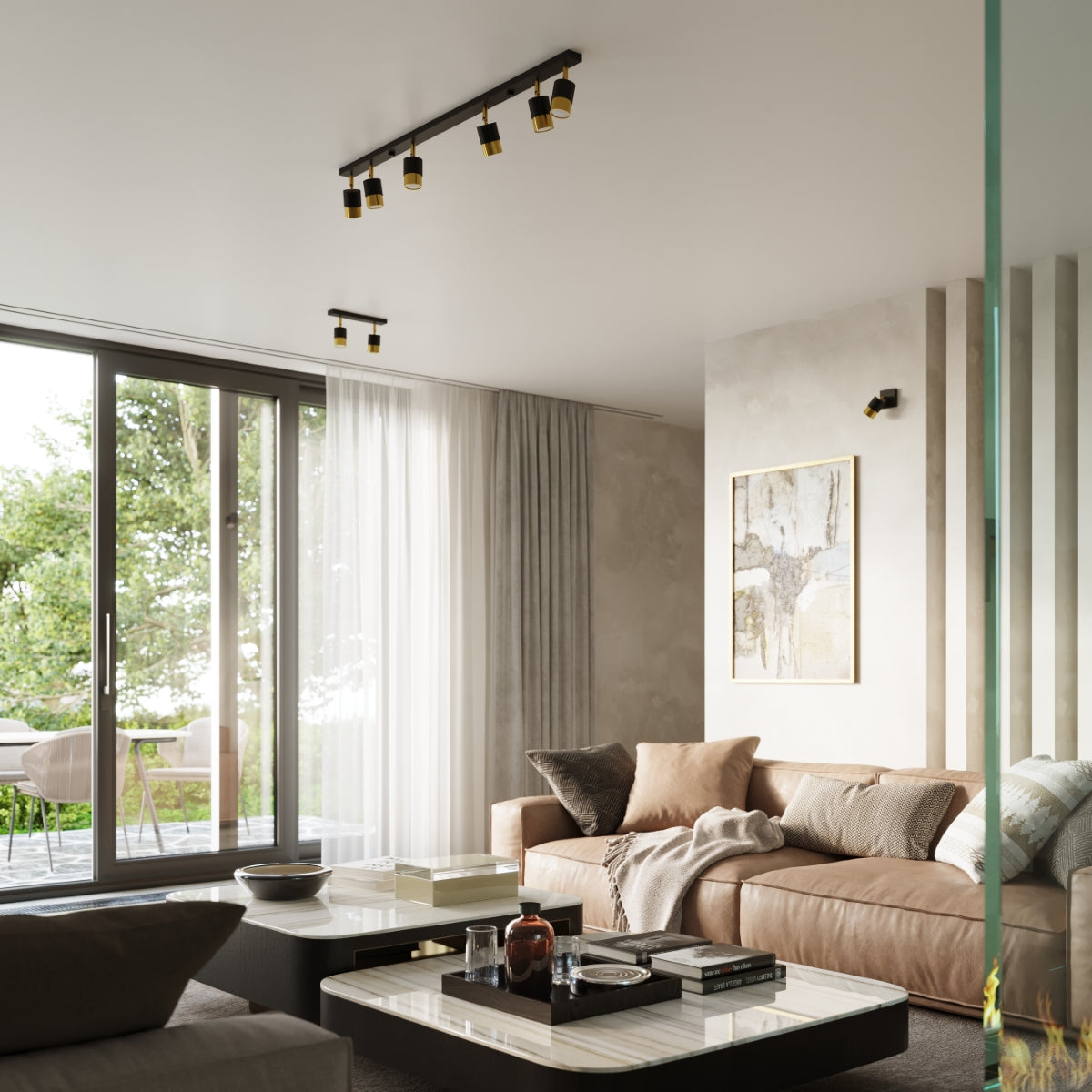 Ceiling lamp steel Nero modern Design GU10