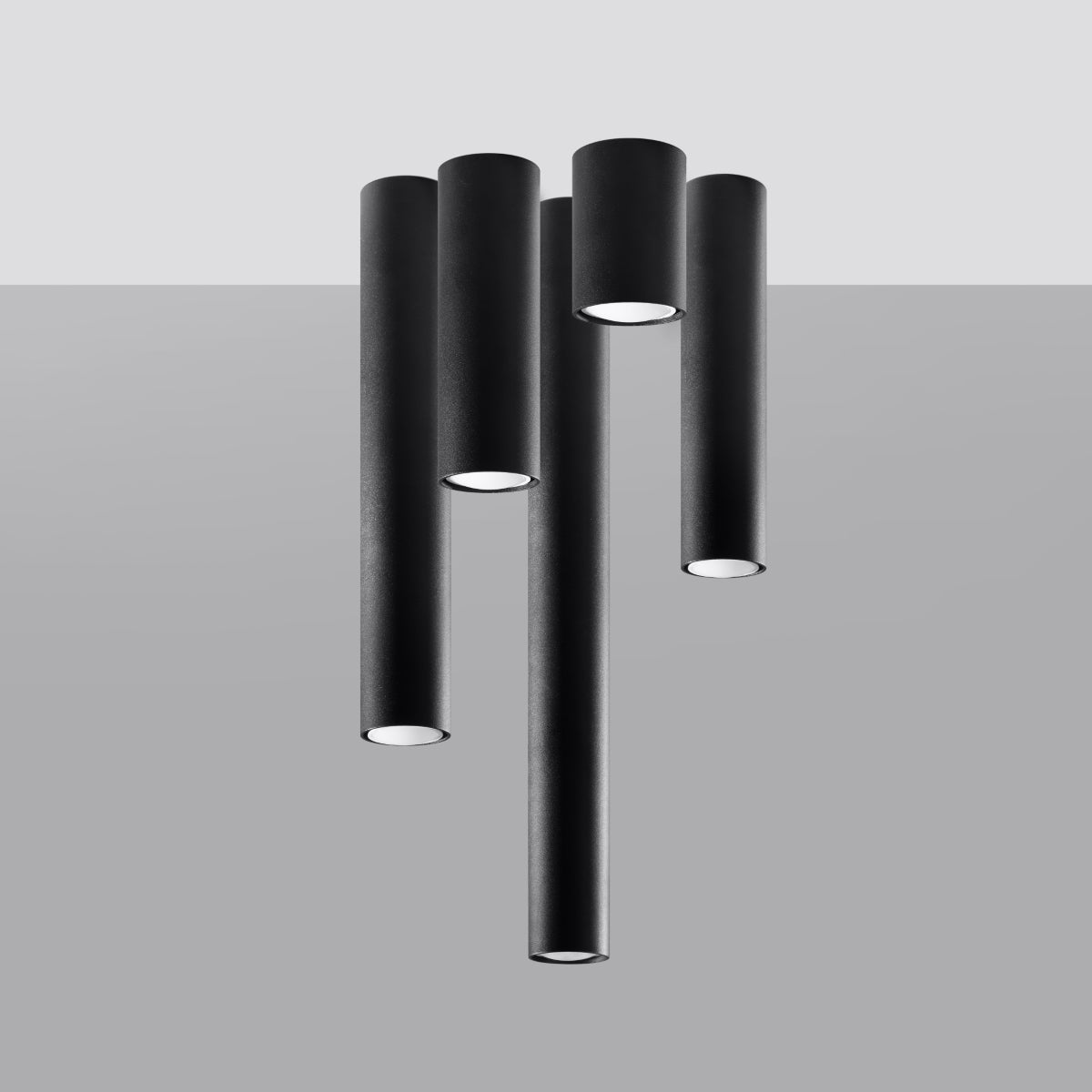 Sollux Lighting Lagos Modern Black Steel GU10 Ceiling Lamp