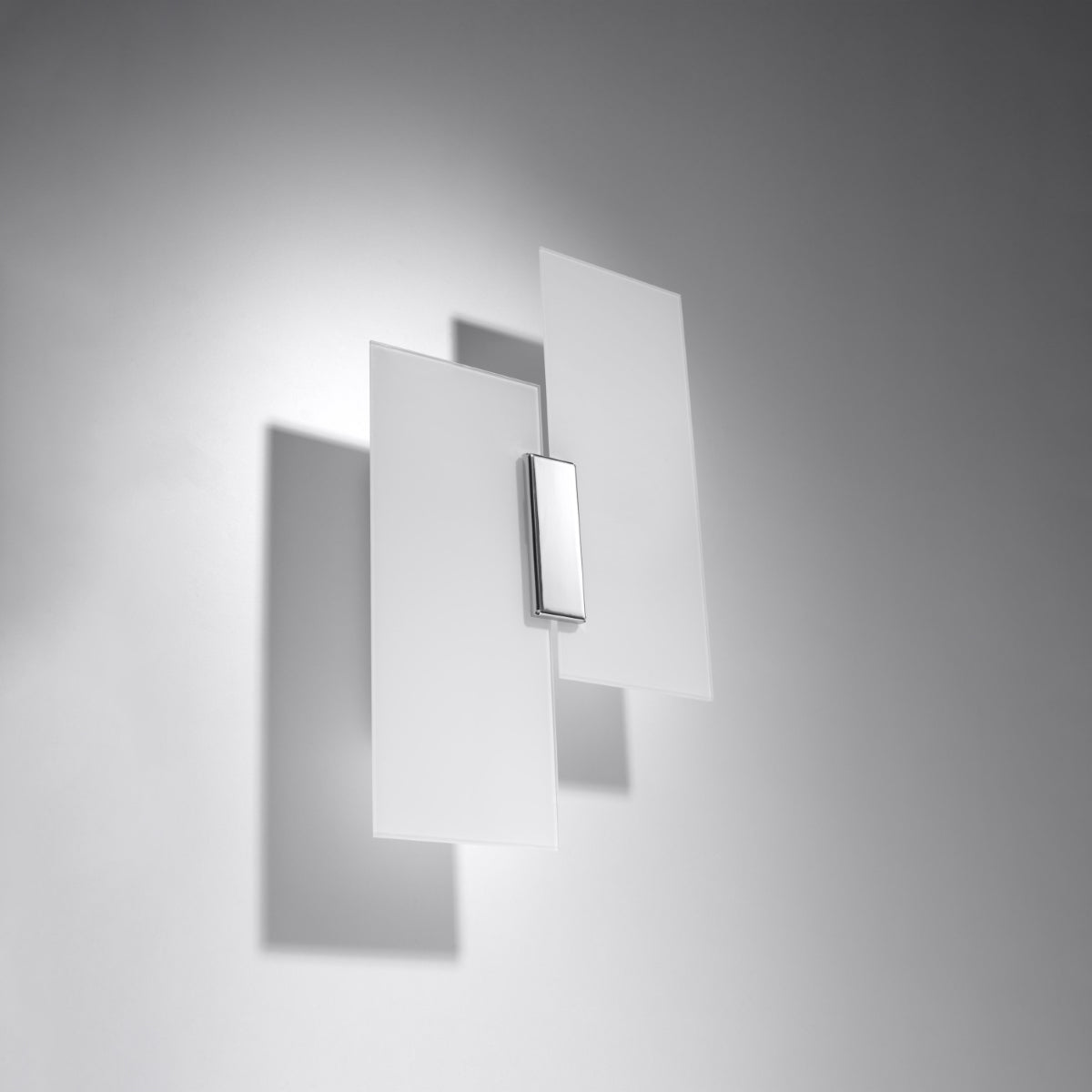 Wall lamp steel, glass Fabiano modern Design E27
