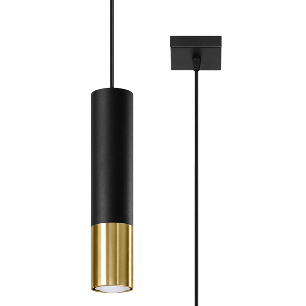 Loopez Modern Steel Pendant Lamp GU10 Black and Gold