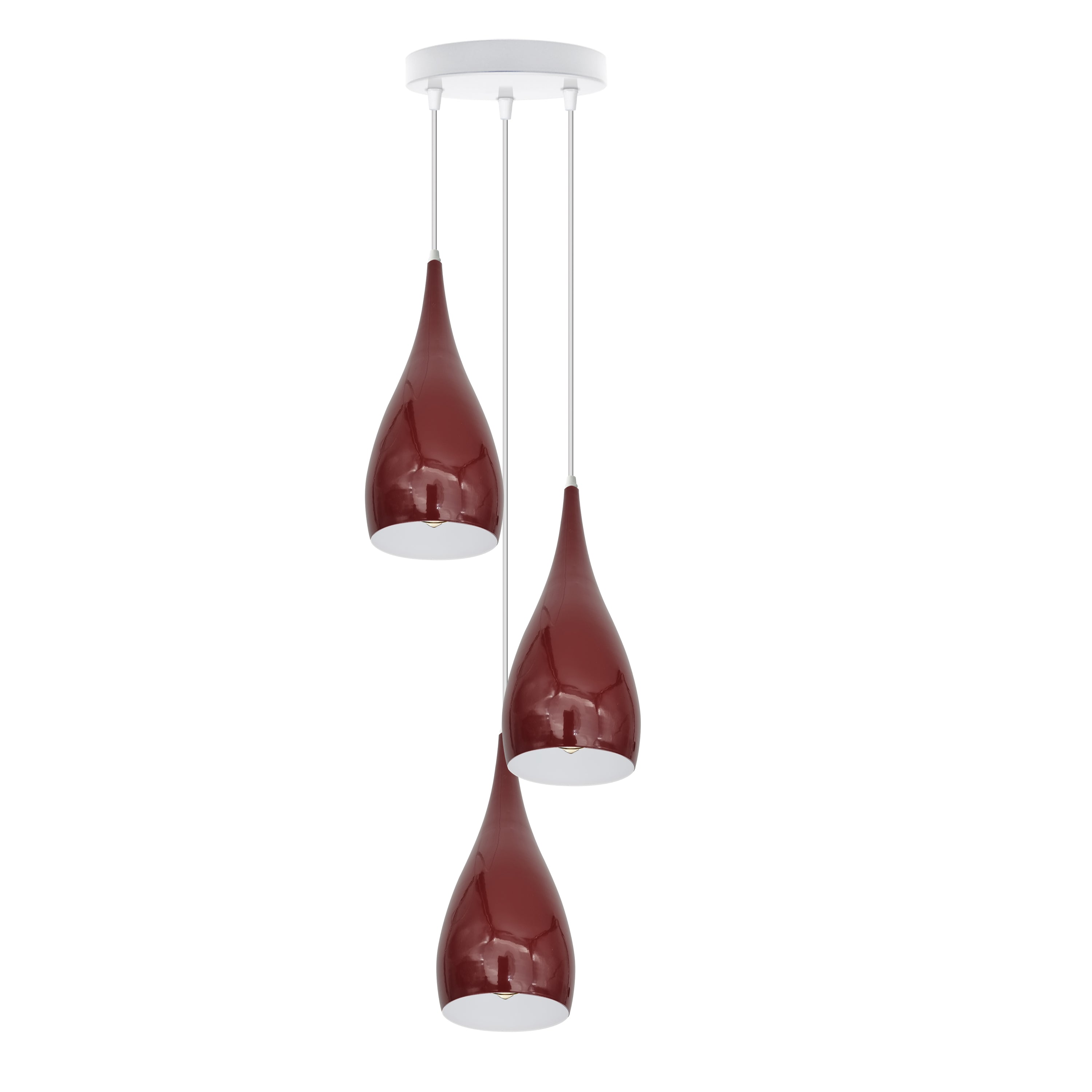 Modern Metal Teardrop Pendant Light Fixture with E27 Base