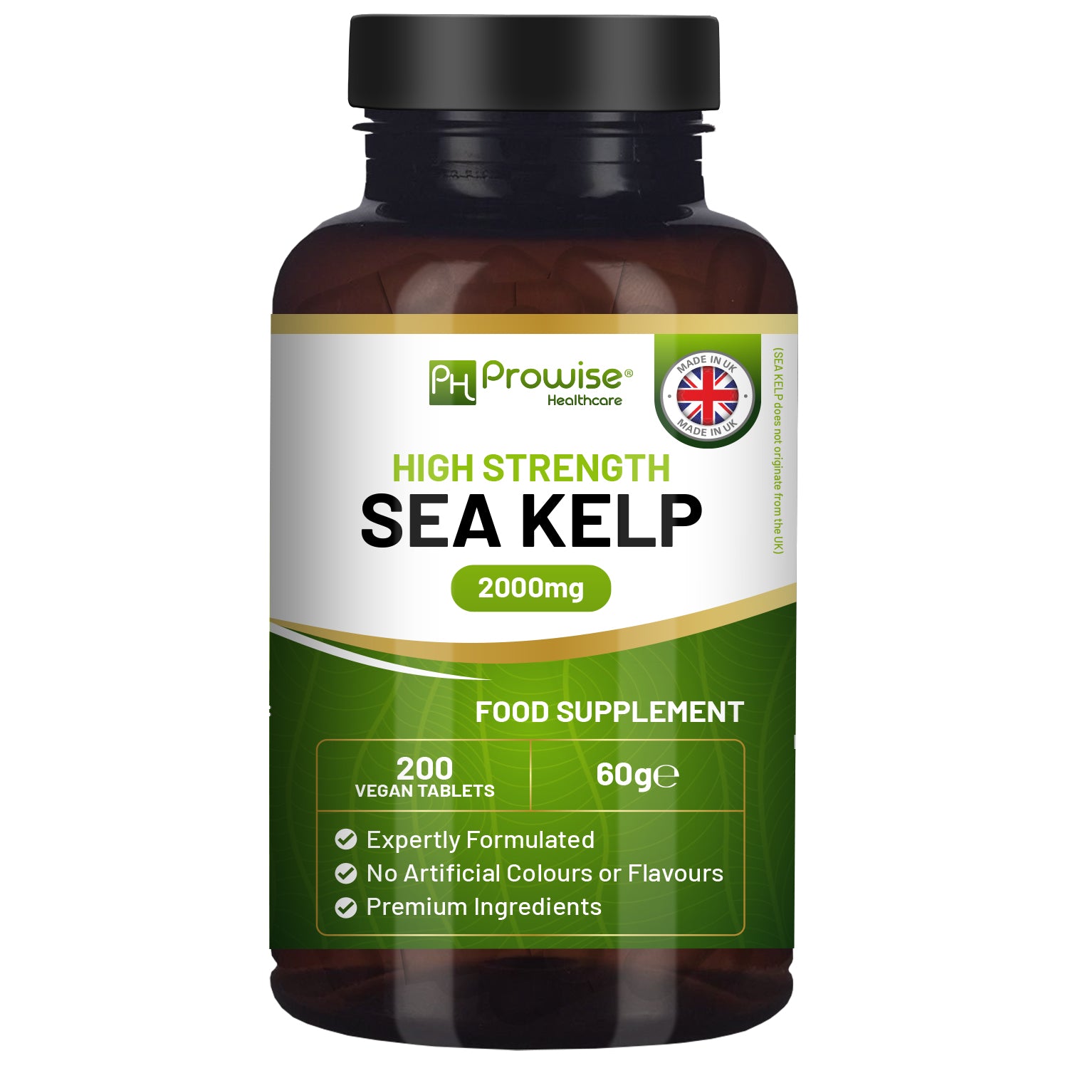 Prowise Sea Kelp 2000mg 200 Vegan Tablets - Natural Iodine