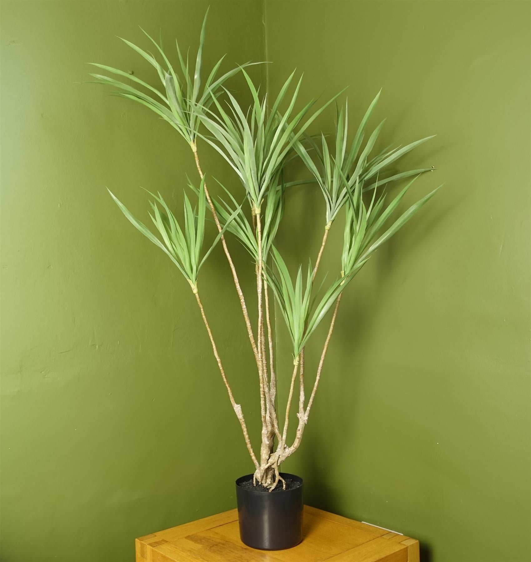 Leaf 125cm Artificial Dracaena Dragon Plant Tree, Natural Look, Potted