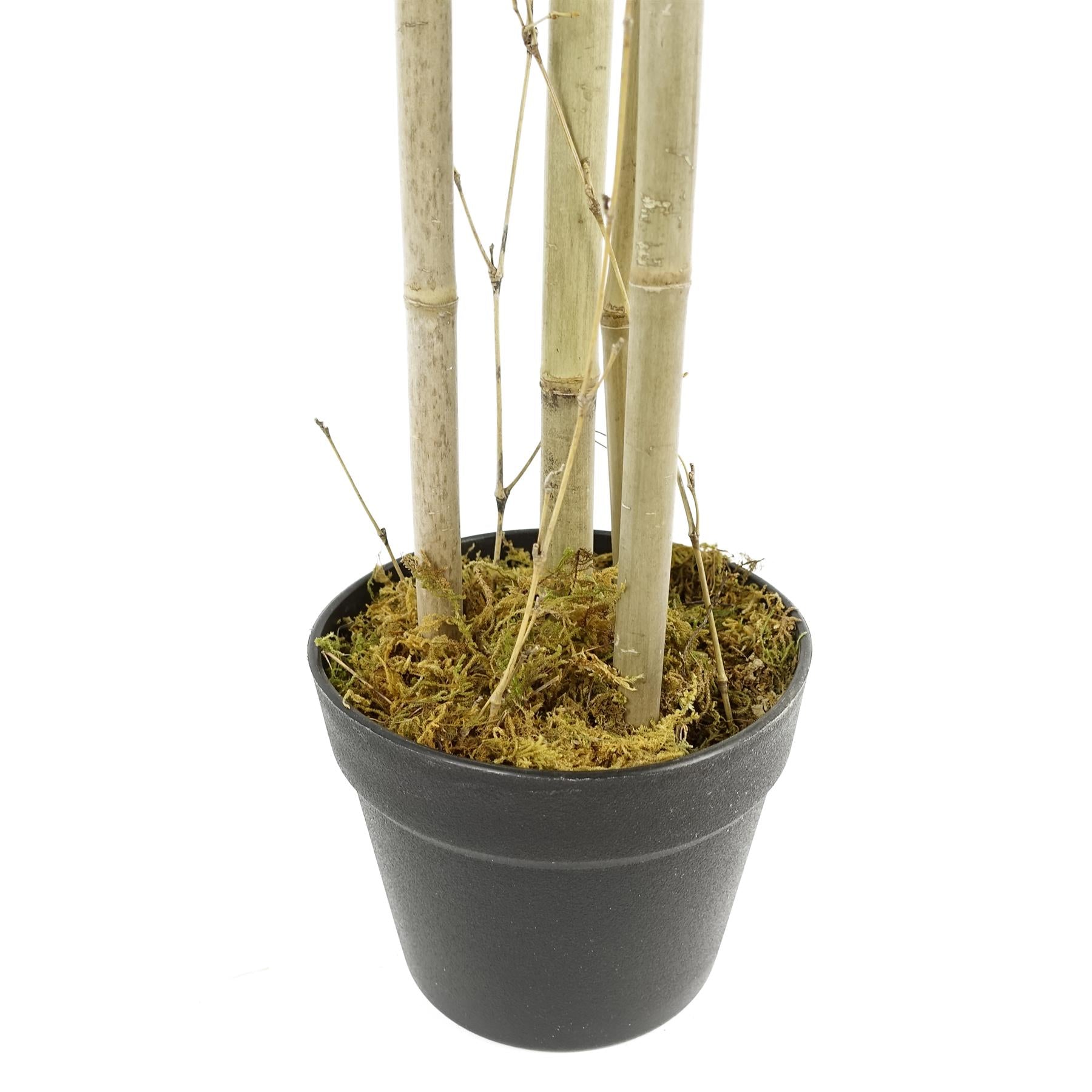 Leaf 120cm Artificial Bamboo Tree with Real Natural Bamboo Canes - Natural Green