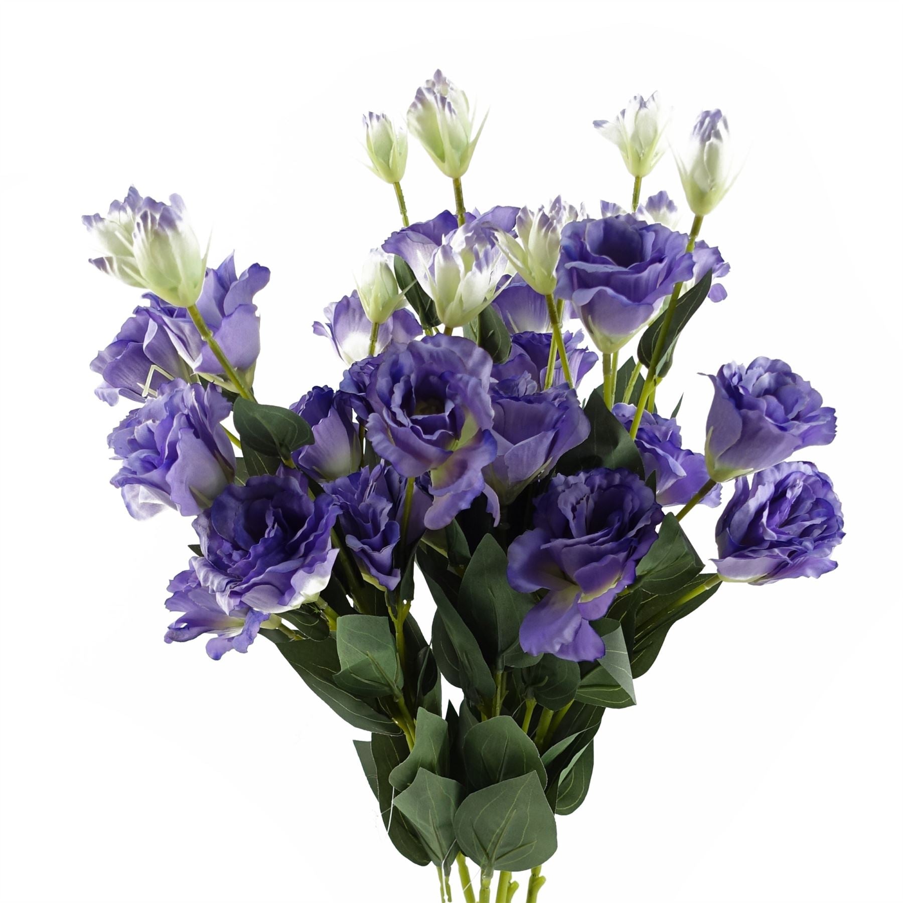Leaf Pack of 6 Artificial Purple Wild Rose Stems, 80cm, 36 Flowers