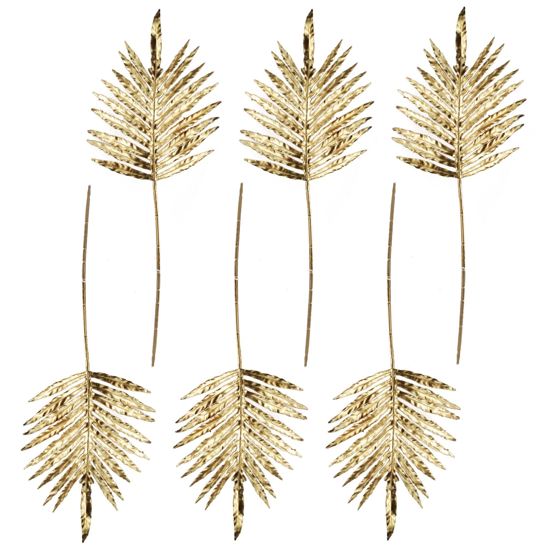 Pack of 6 Gold Artificial Monstera Cheese Plant Leaves 95cm