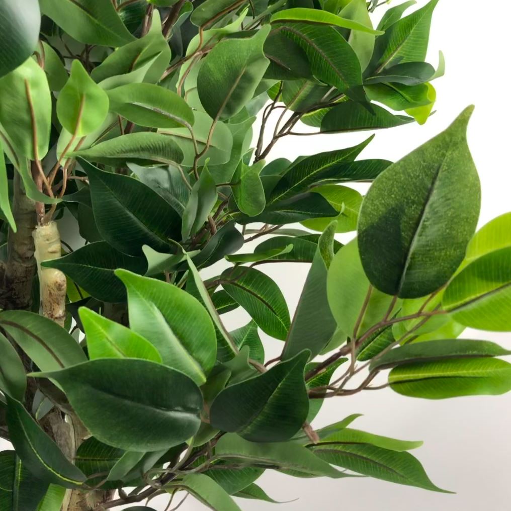 110cm Artificial Evergreen Ficus Tree with Decorative Planter