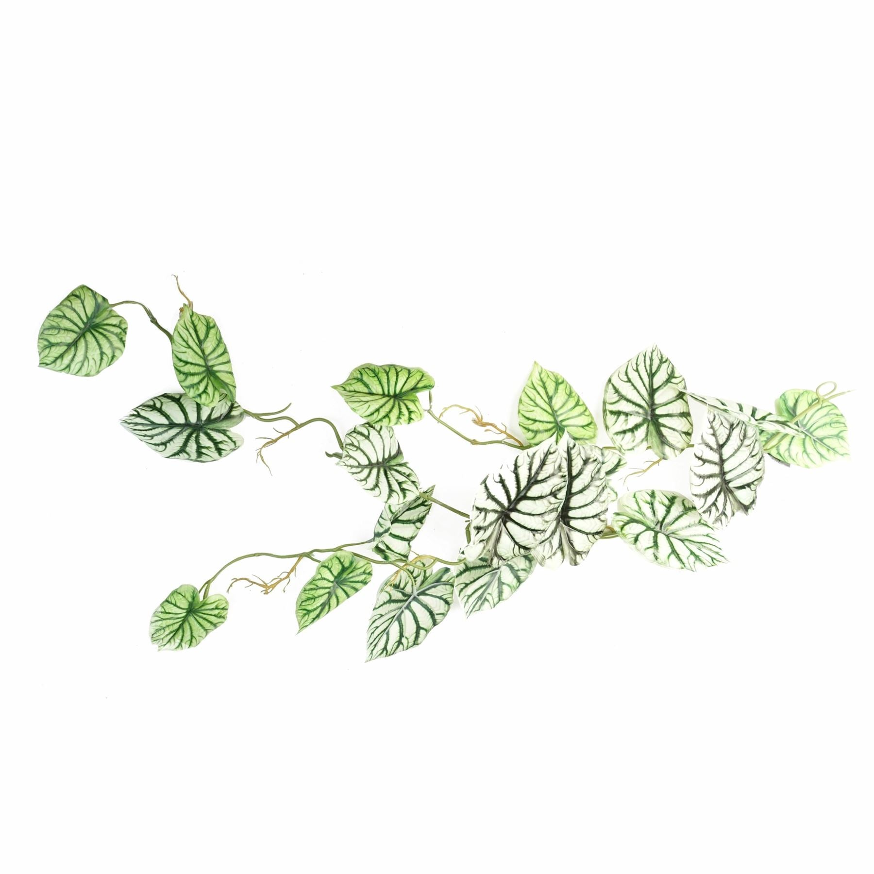Leaf 120cm Artificial Trailing Hanging Alocasia Dragon Scale Plant, Realistic, Bare Stem