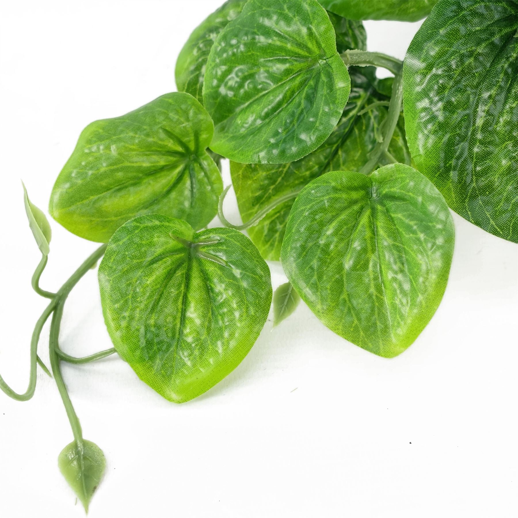 Leaf 35cm Artificial Trailing Green Potted Pothos Plant in Black Plastic Pot