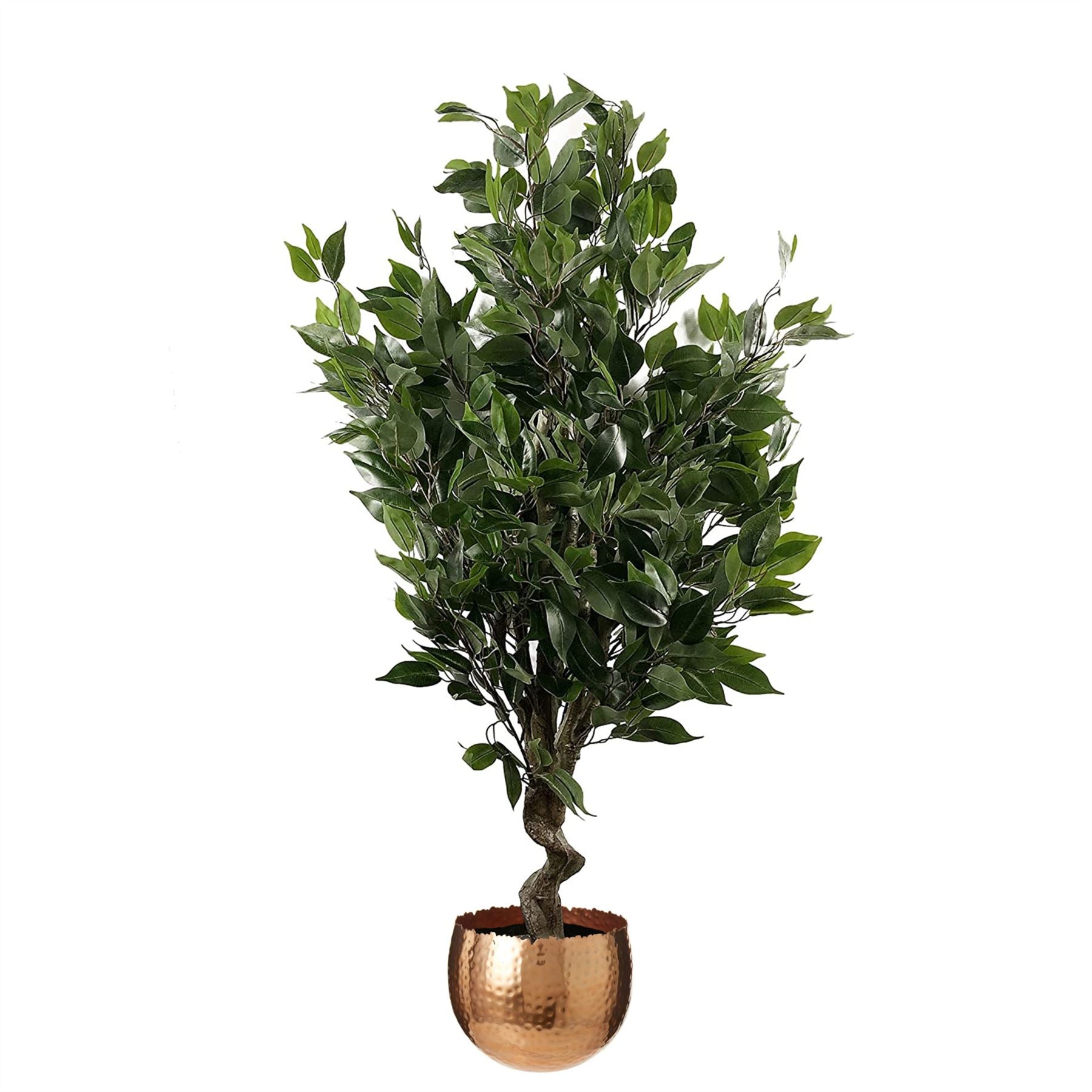 110cm Artificial Evergreen Ficus Tree with Decorative Planter