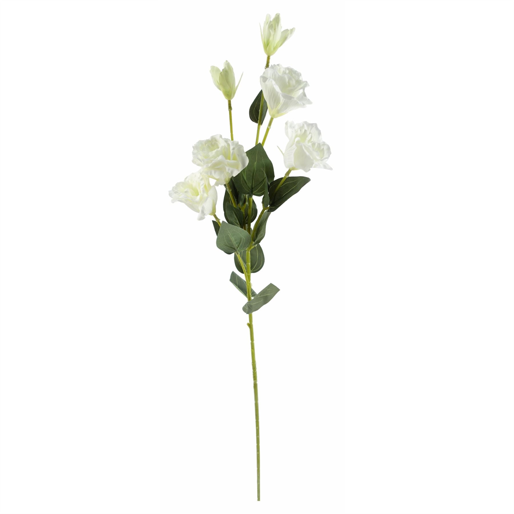Artificial Red Lily Arrangement in Silver Glass Vase, 80cm Complete Pack