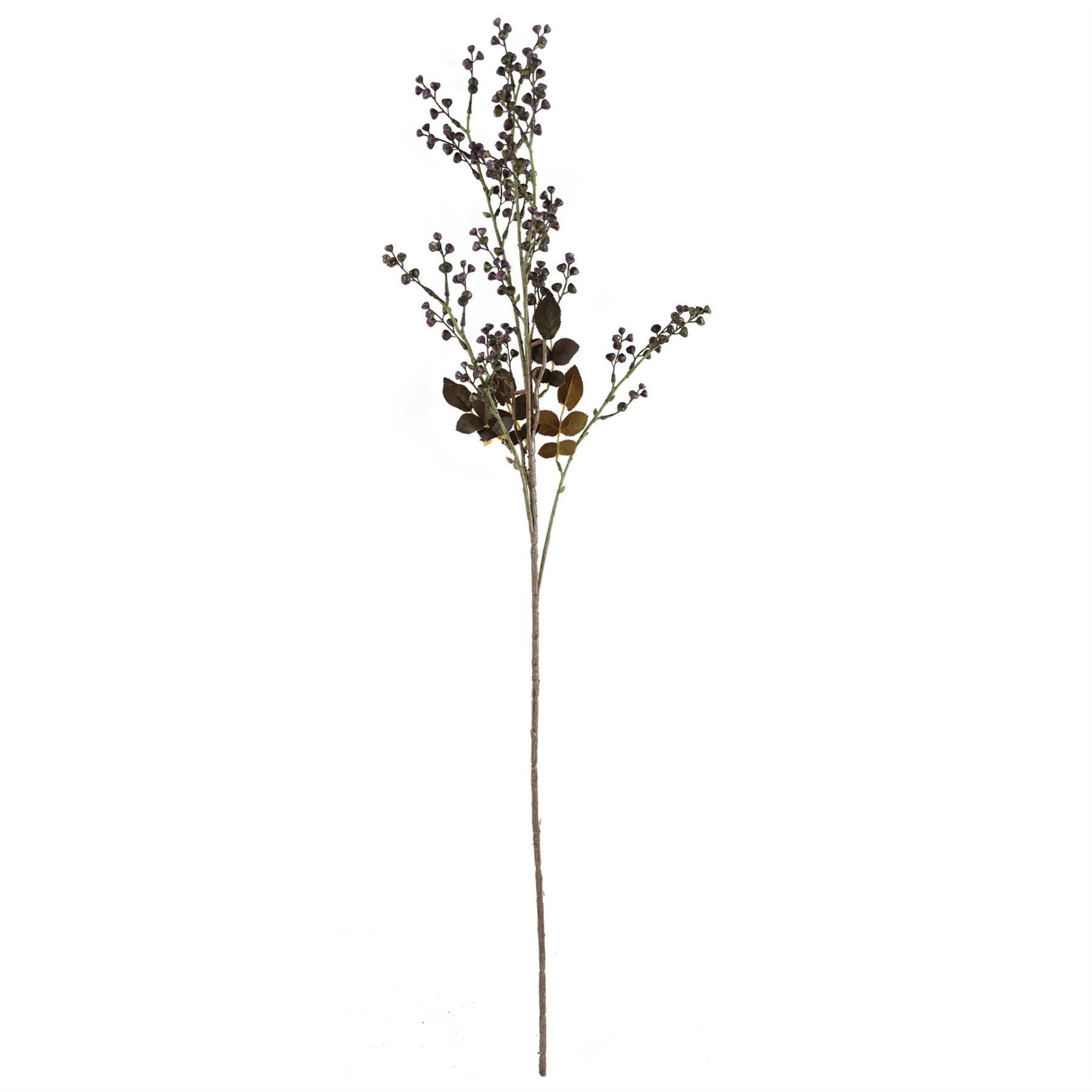 Leaf 100cm Pink Artificial Blossom and Berry Arrangement with Pink Square Glass Vase
