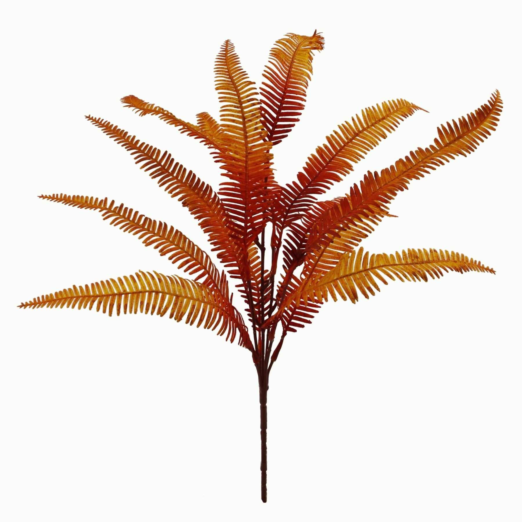 Leaf Artificial Autumn Fern Bush Plant 55cm