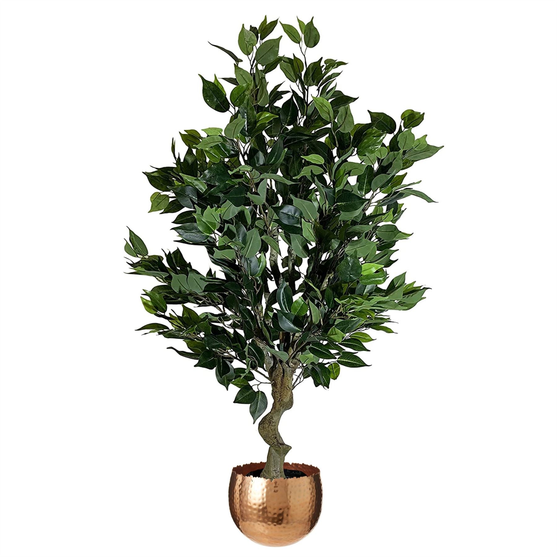 Leaf 100cm Artificial Ficus Tree with Decorative Metal Planter