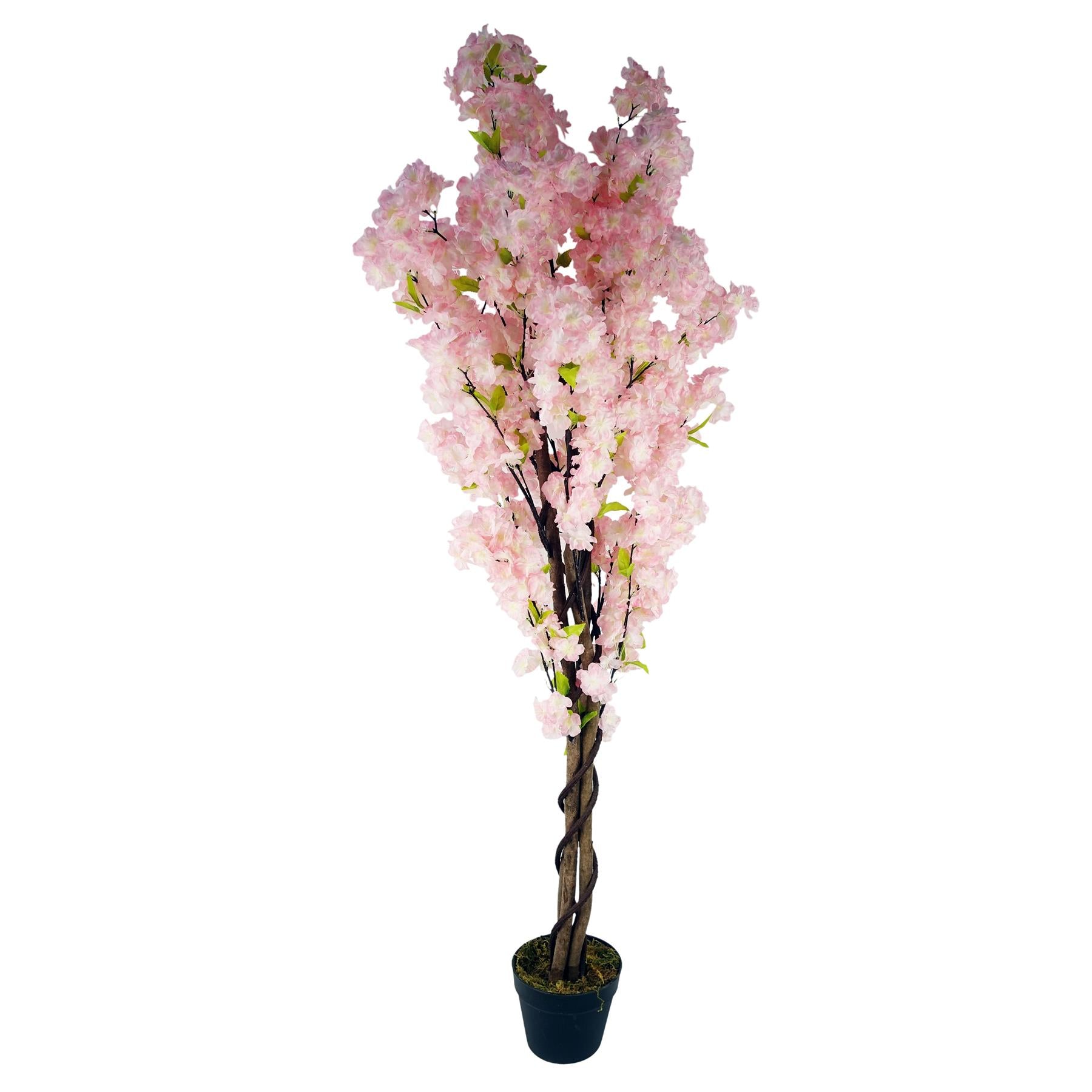 Leaf 150cm Artificial Pink Blossom Tree in Pot
