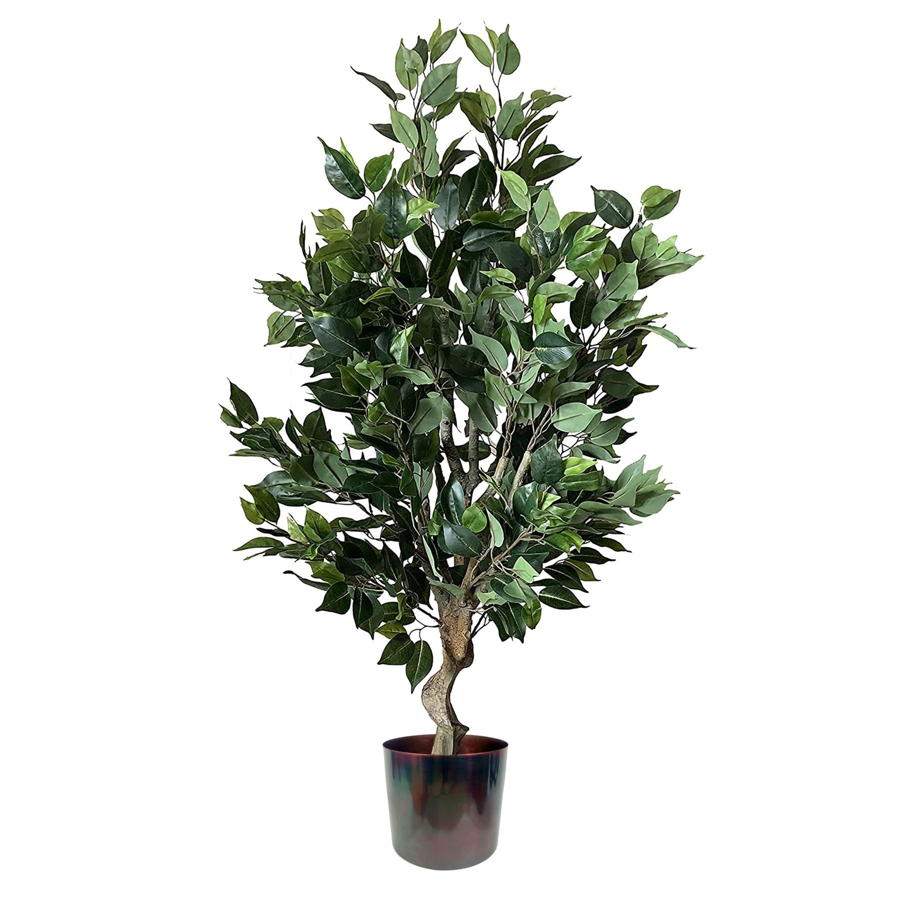 Leaf 100cm Premium Artificial Ficus Twist Tree with Decorative Planter