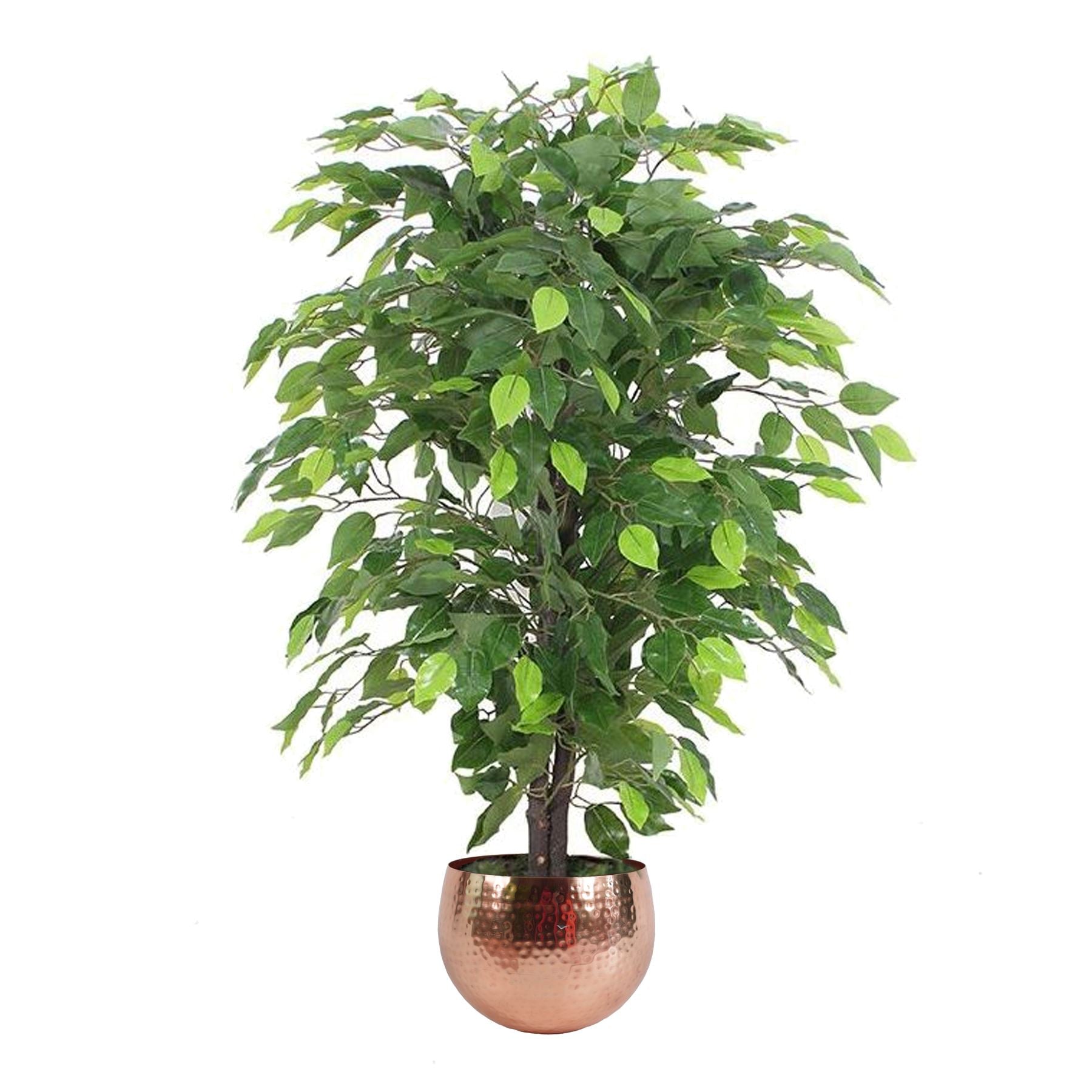 Leaf 90cm Artificial Ficus Tree Plant with Separate Metal Planter