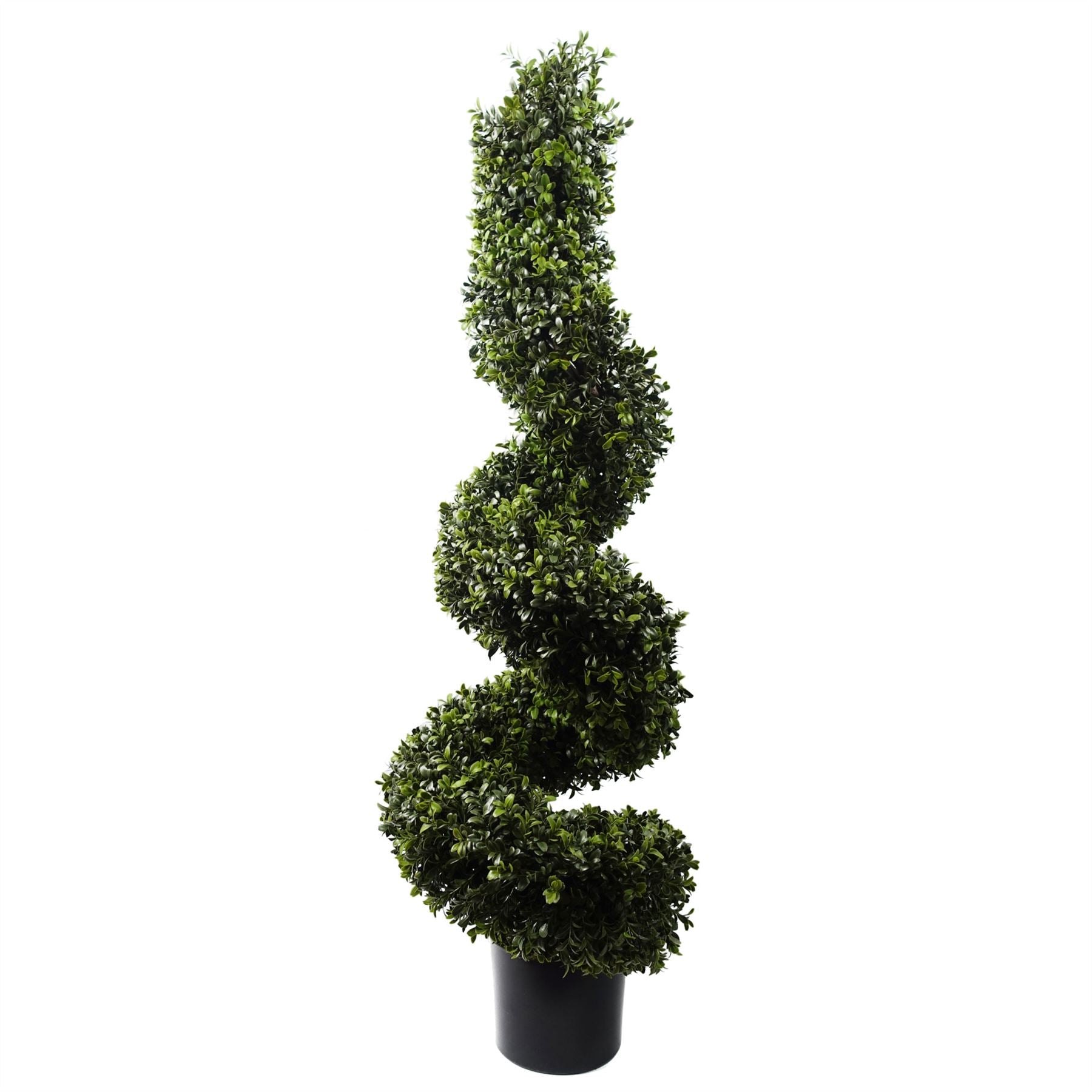 Leaf 120cm Spiral Boxwood Artificial Tree UV Resistant Outdoor Potted Topiary