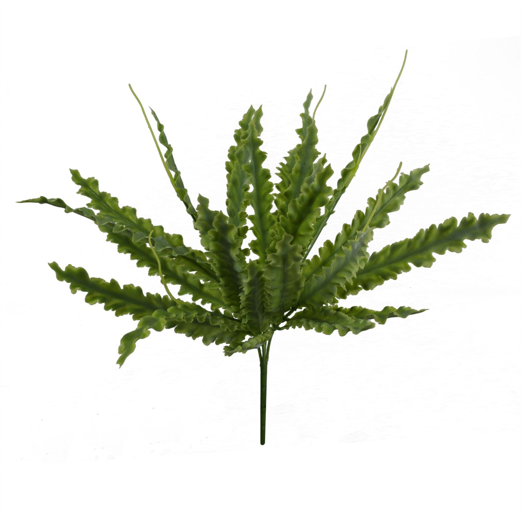 Leaf 40cm Artificial Crocodile Fern Plant, Wired Stems, Unpotted Bare Stem Artificial Plant