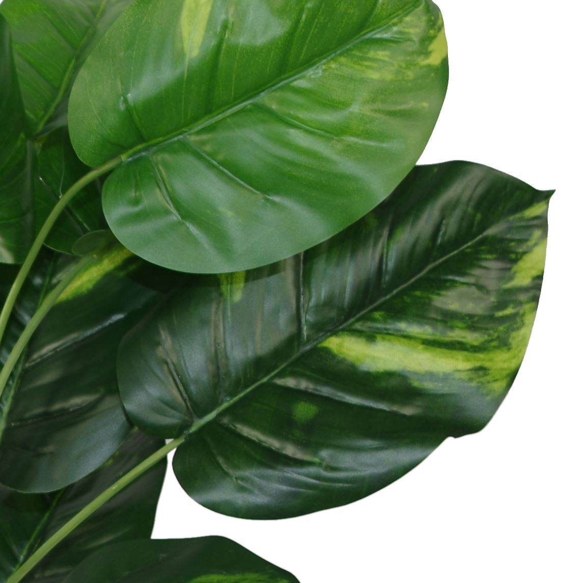 Leaf Design UK 60cm Realistic Artificial Foliage Plant in Pot with Variegated Leaves