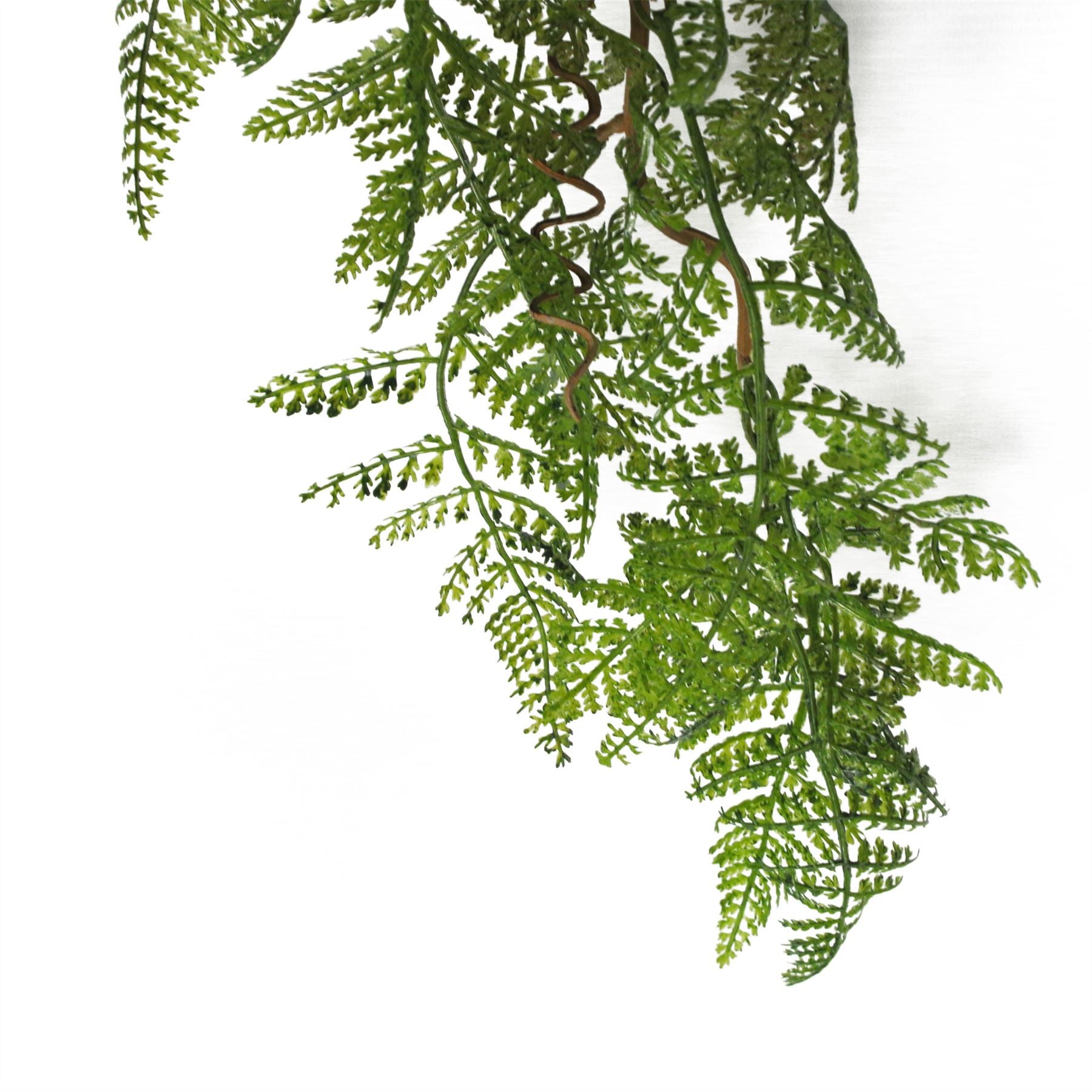 Leaf 6 x 100cm Artificial Hanging Maidenhair Fern Plant Dark Green, Unpotted Bare Stem