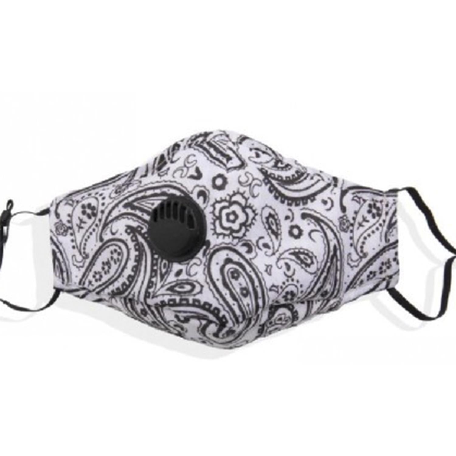 FaceMask-Adults-Paisley-Valve-White