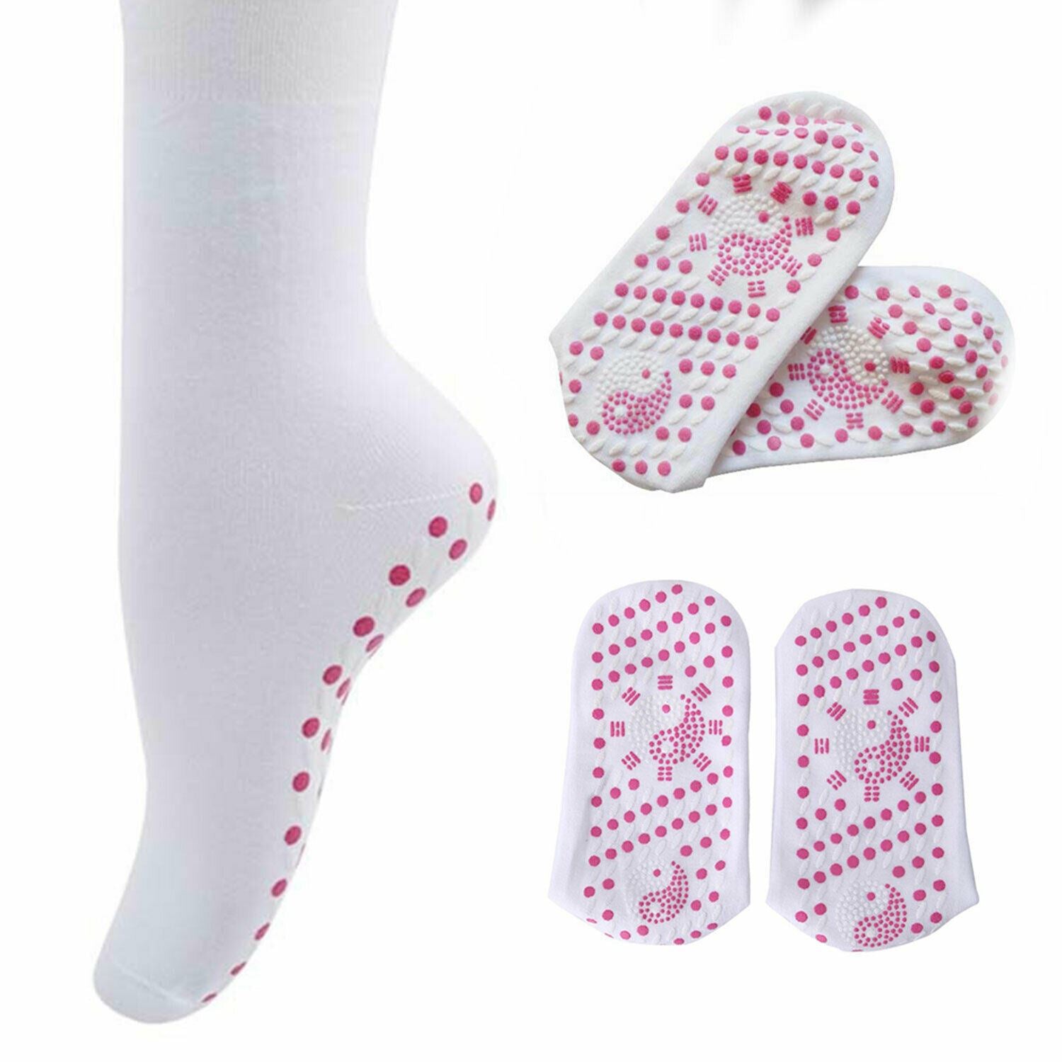 Envie White Tourmaline Magnetic Self-Heating Health Socks