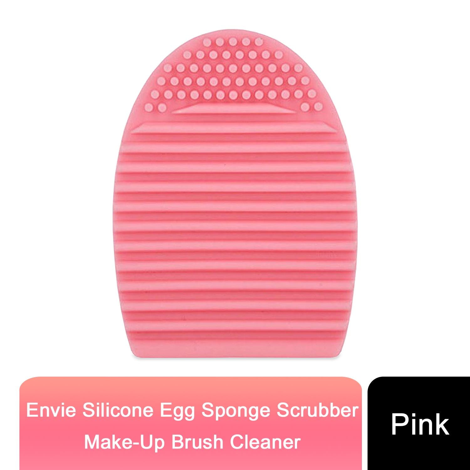 Silicone Egg Makeup Brush Cleaner - Pink