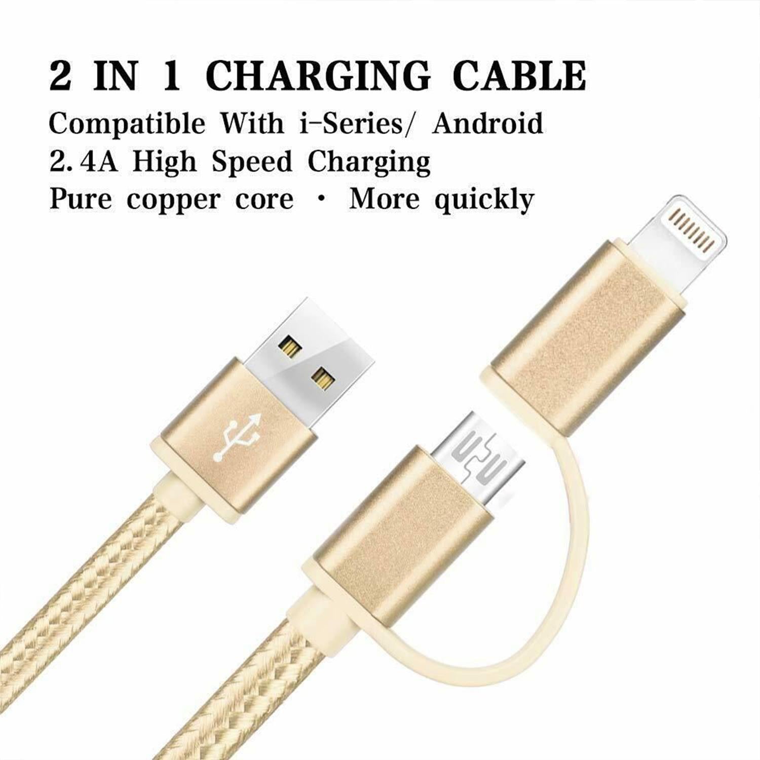 FX Powabud Nylon Braided 2-in-1 USB Data Cable