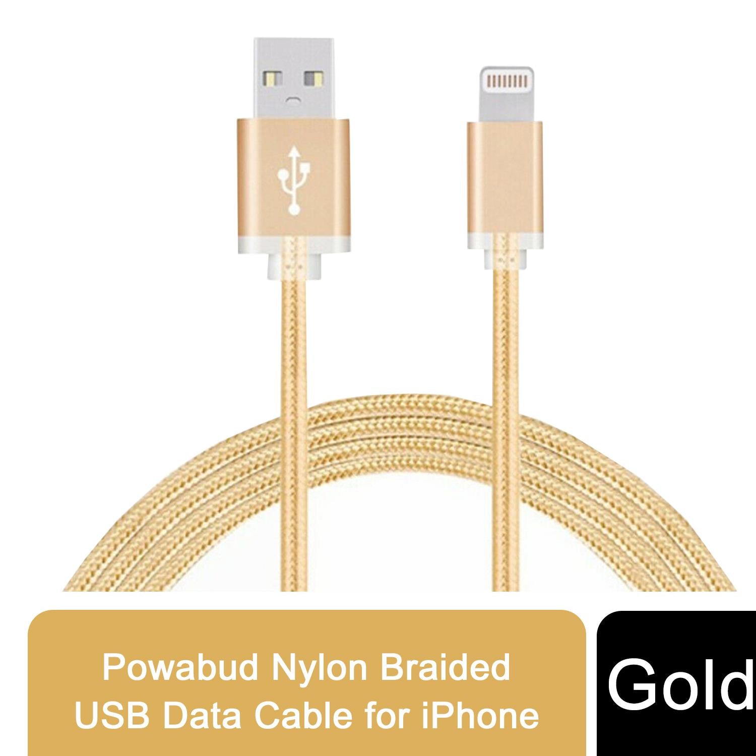 FX Braided Phone USB Data Cable, 1m