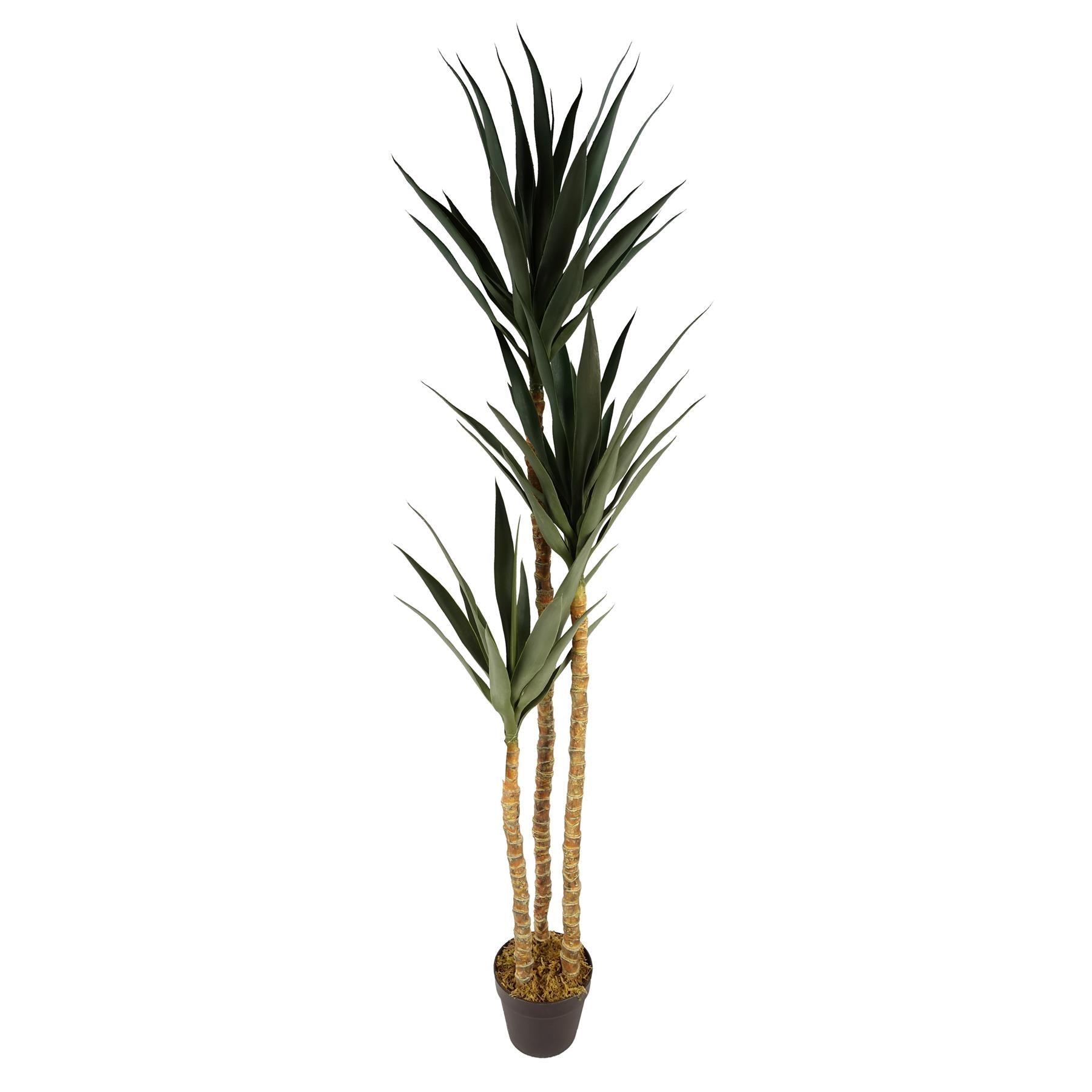 170cm Artificial Triple Yukka Tree Plant, Realistic Spiky Conservatory Plant