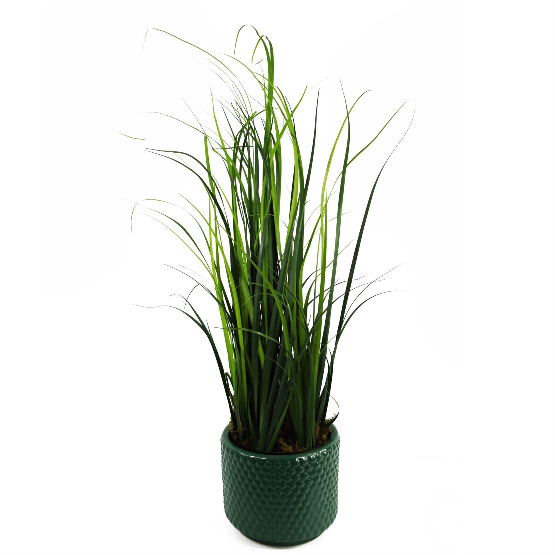 60cm Artificial Onion Grass Plant in Plastic Pot by Leaf