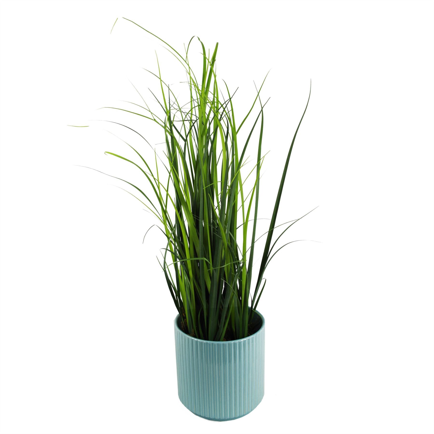 60cm Artificial Onion Grass Plant in Plastic Pot by Leaf