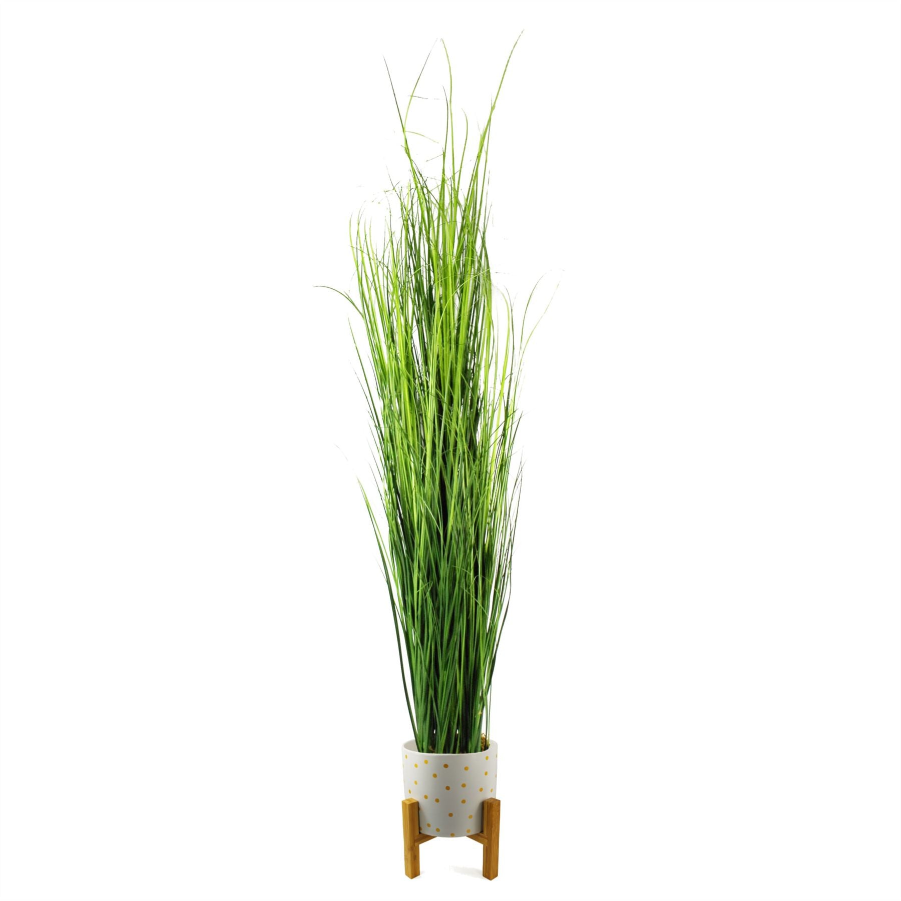Leaf 130cm Artificial Onion Grass Plant in Plain Plastic Pot