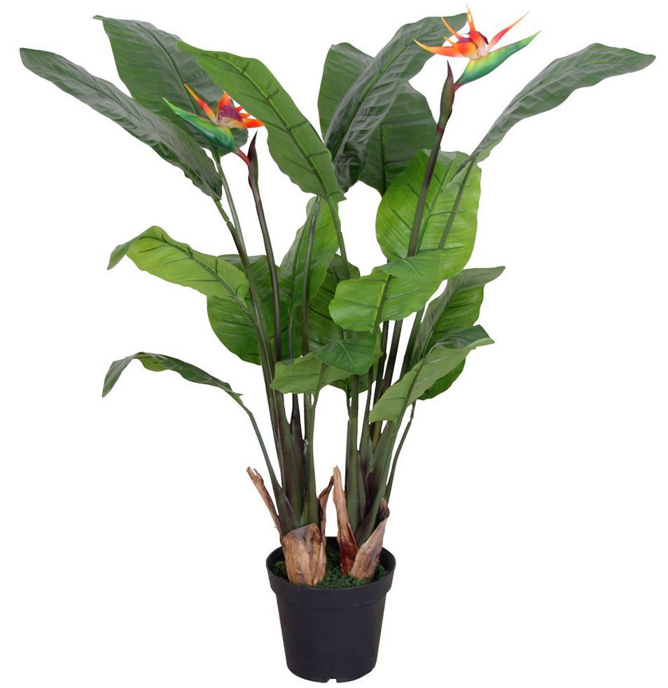 Leaf Design 120cm Artificial Bird of Paradise Plant (Strelitzia) in Weighted Plastic Pot