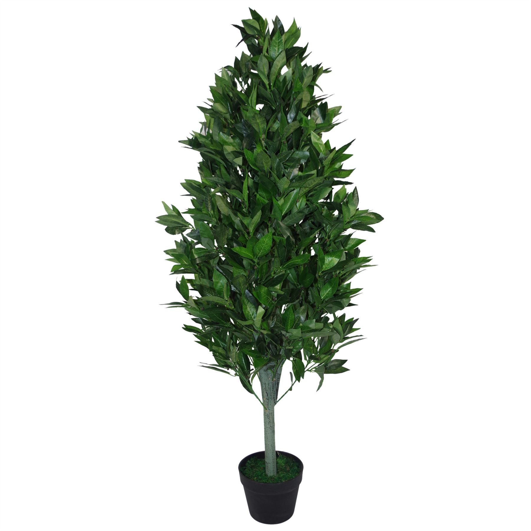 Leaf 120cm Artificial Topiary Bay Tree Pyramid Cone, 4ft, Potted, Extra Large