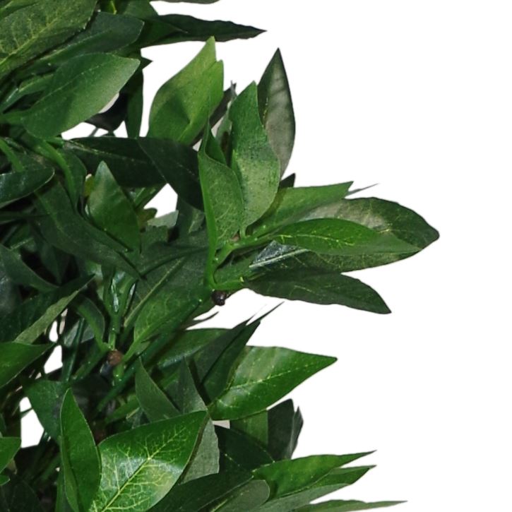 Leaf 120cm Artificial Topiary Bay Tree Pyramid Cone, 4ft, Potted, Extra Large
