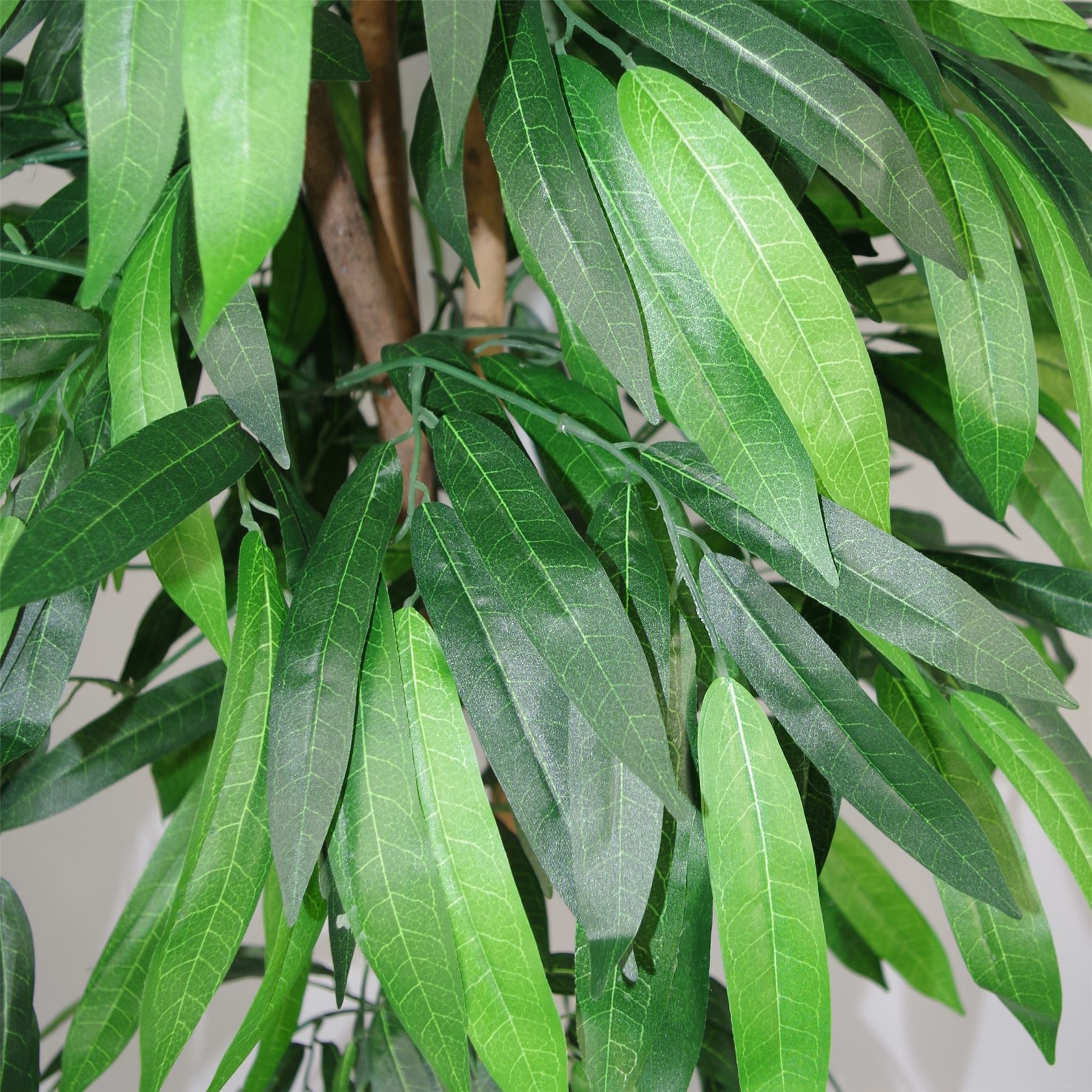Leaf 100cm Artificial Mango Tree Plant with Metal Planter
