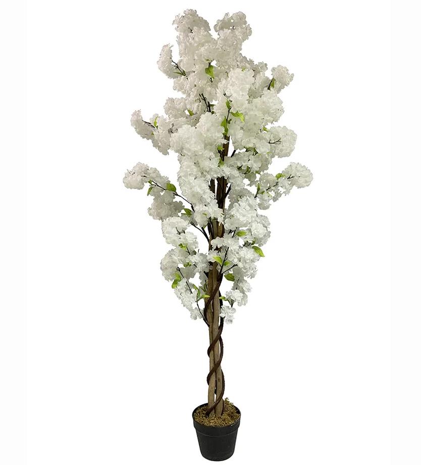 Leaf 150cm Artificial Pink Blossom Tree in Plastic Pot