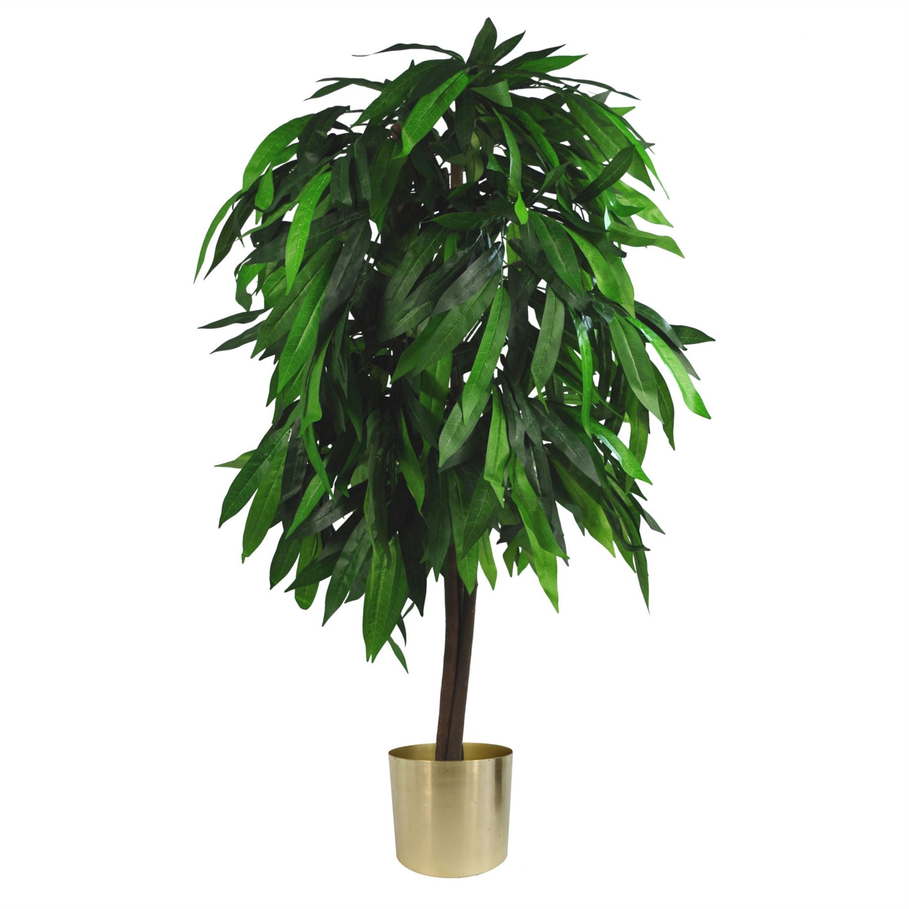Leaf 120cm Artificial Mango Tree Plant with Metal Planter