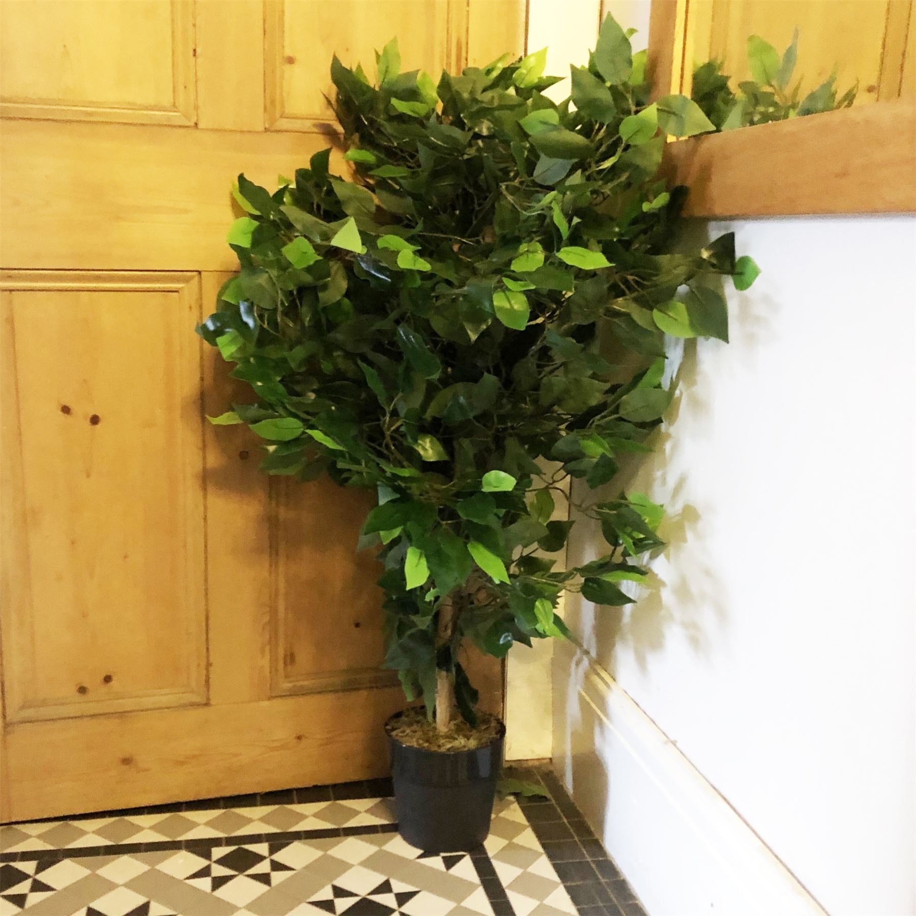 Leaf 90cm Artificial Ficus Tree - Bushy Potted Faux Plant for Home and Commercial Use
