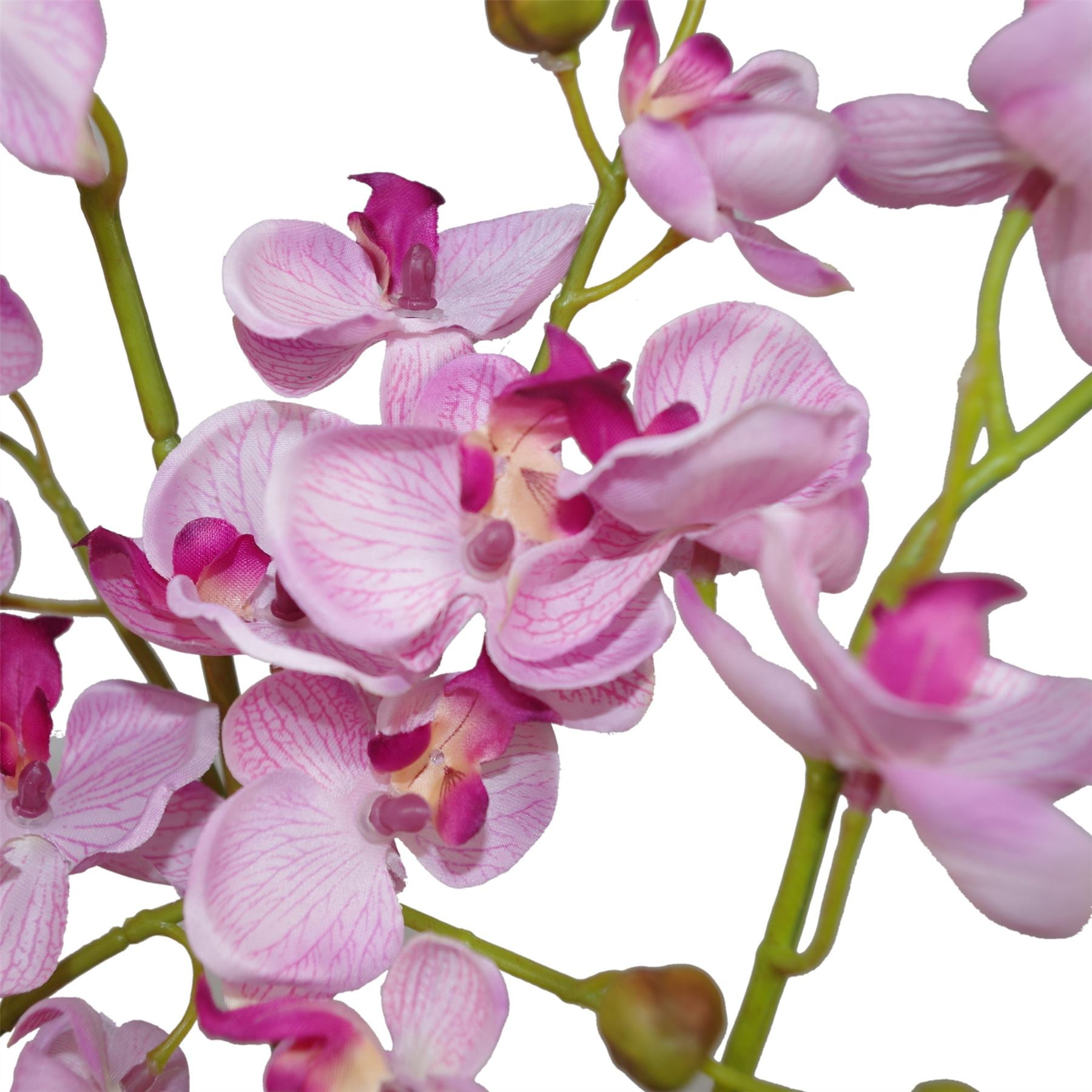 60cm Artificial Pink Phalaenopsis Orchid Plant, Triple Stem, Potted Indoor Decor