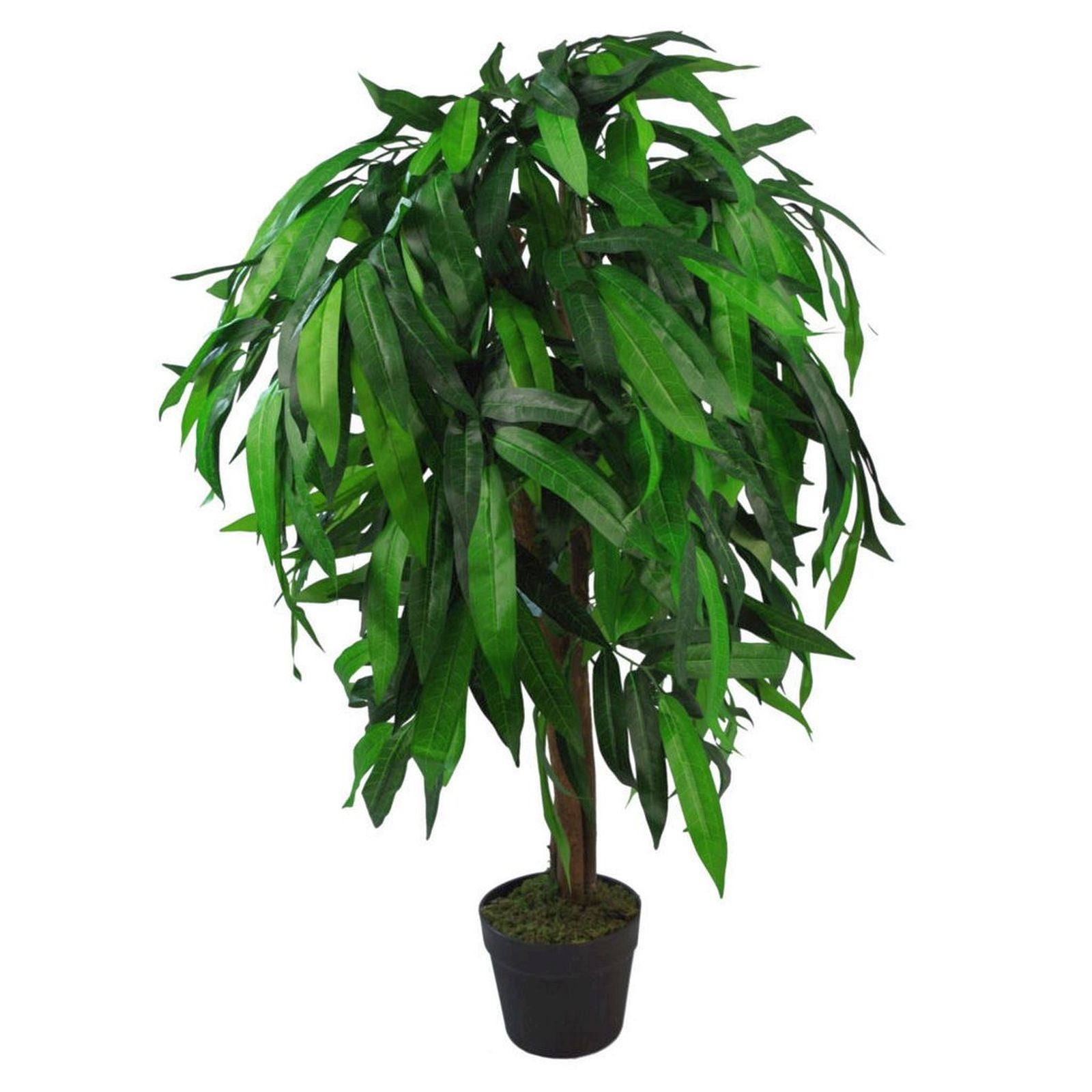 Leaf Design UK 100cm Artificial Realistic Mango Tree, Evergreen Faux Plant for Interior Displays