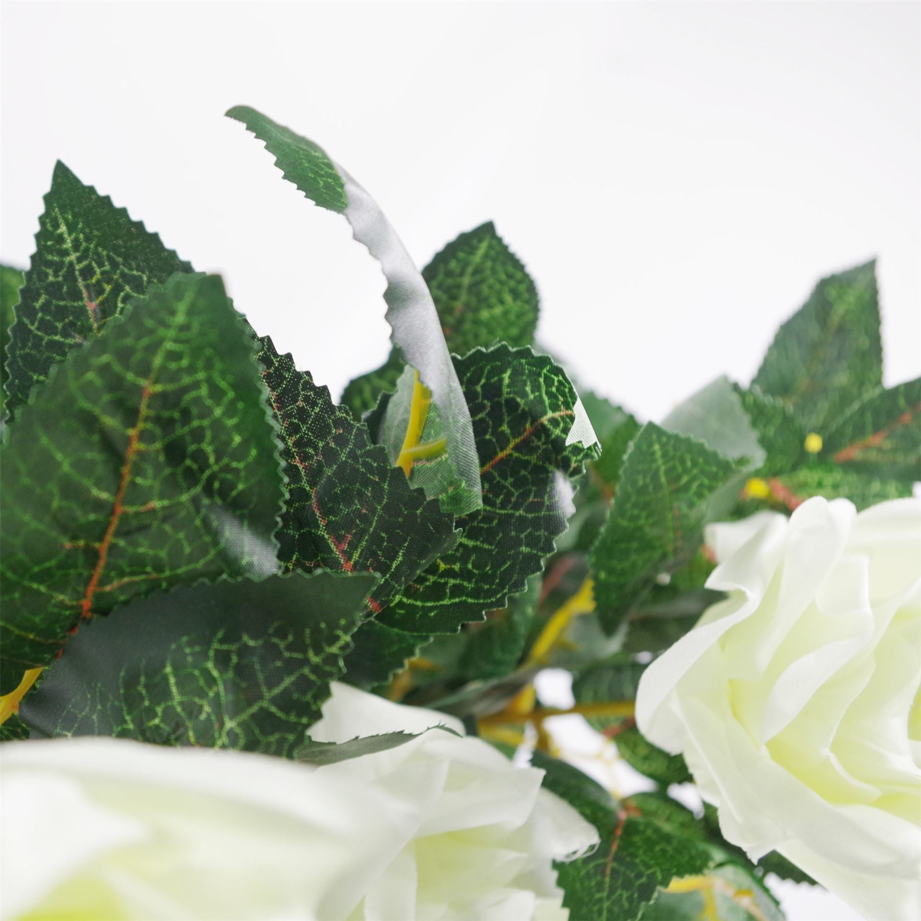 Leaf Artificial Cream Rose Tree 90cm with Twisted Vine Detail