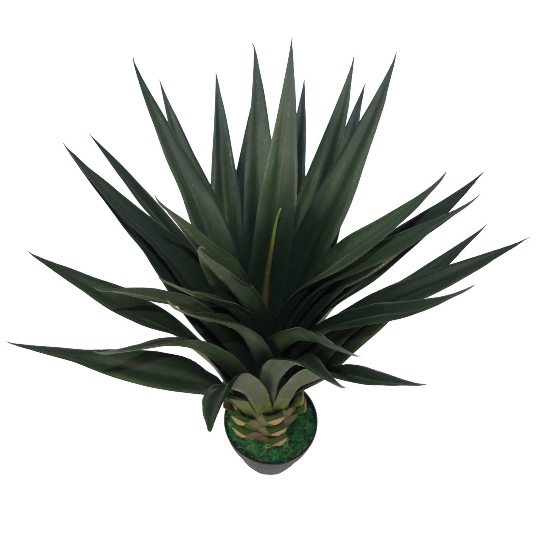 Leaf Design Tropical Artificial Yukka Plant 90cm with Weighted Plastic Pot