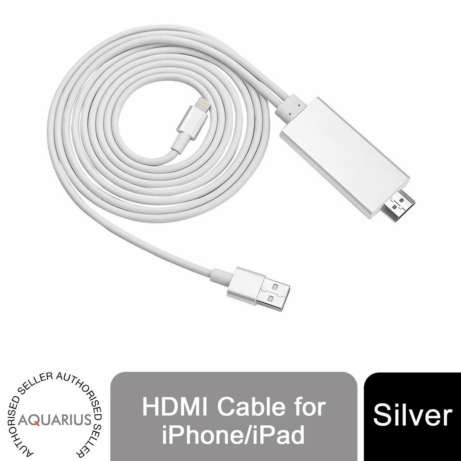Aquarius Full HD HDMI Adapter Cable for Phone and Pad 8-Pin Connector