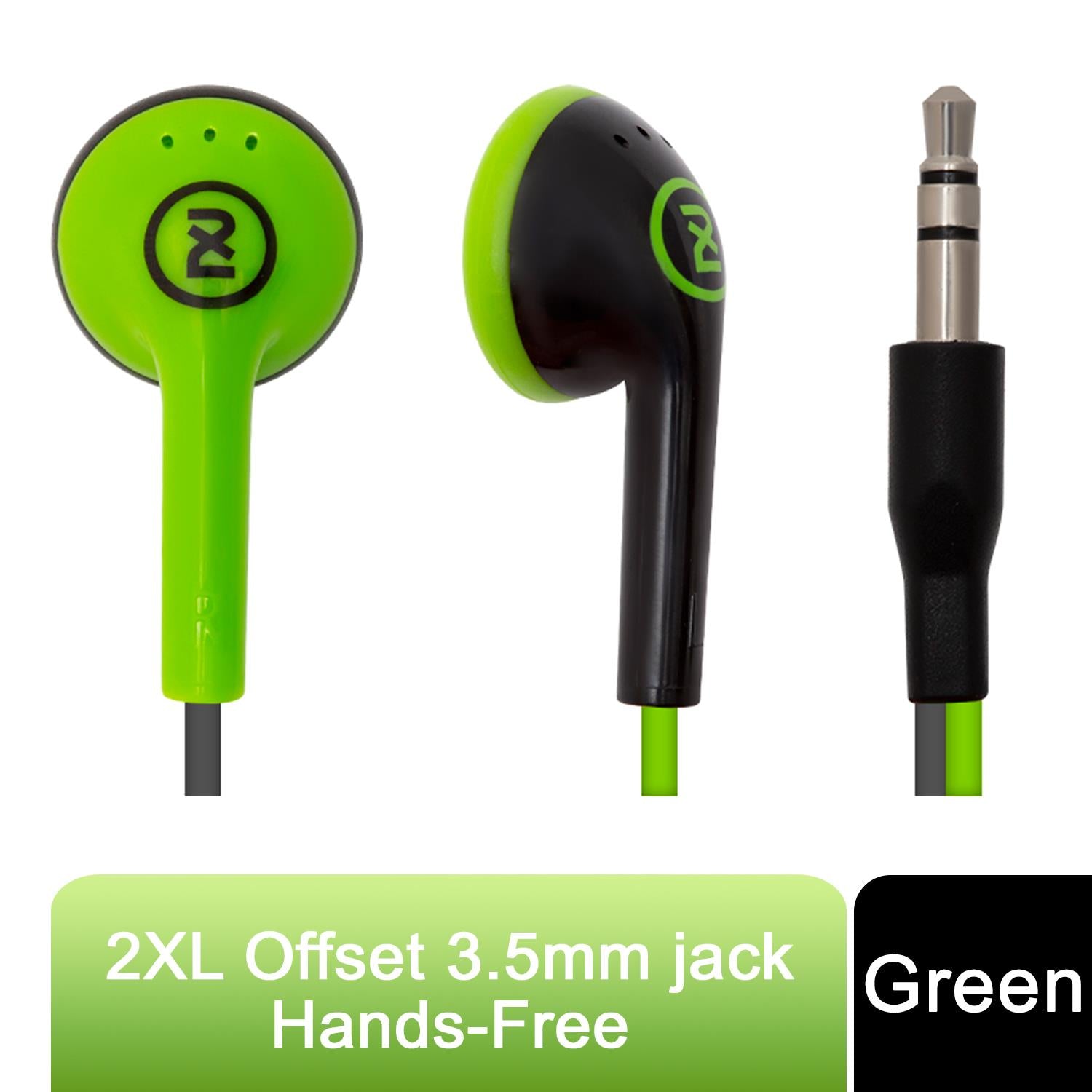 2XL Offset In-Ear Headphones, Hands-Free, 3.5mm Jack