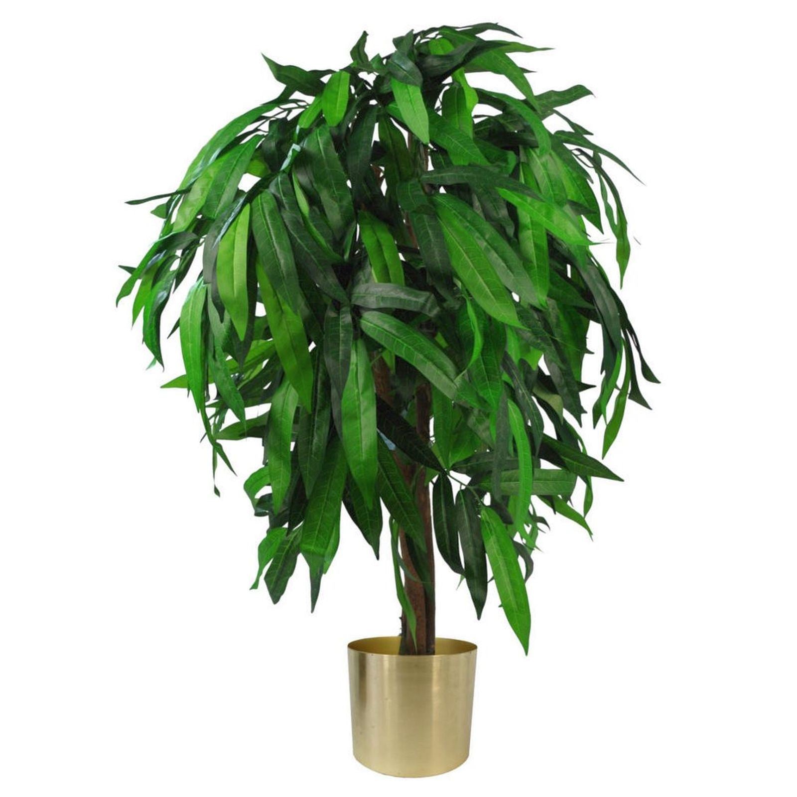 Leaf 100cm Artificial Realistic Mango Plant Tree Green Gold