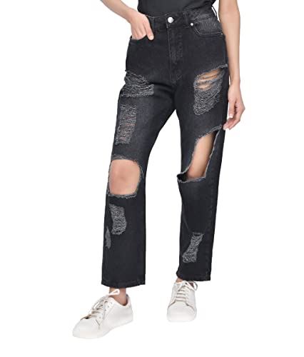 M17 Multi Rip High Waisted Mom Jean